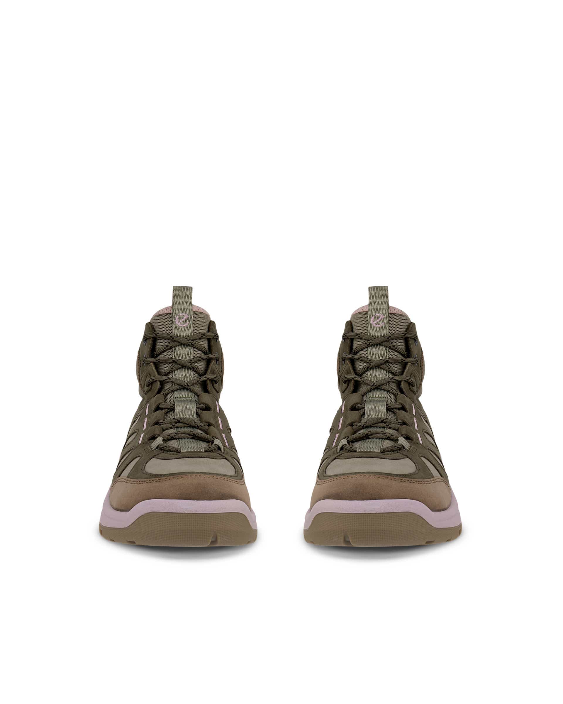 ECCO® OFFROAD ženske vodootporne srednje čizme od nubuka za boravak na otvorenom - Zelena - Front pair