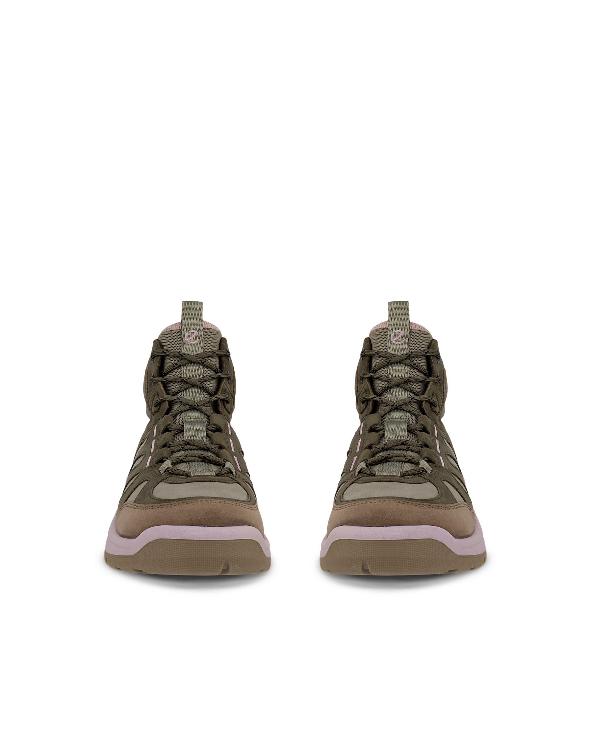 ECCO® OFFROAD ženske vodootporne srednje čizme od nubuka za boravak na otvorenom - Zelena - Front pair