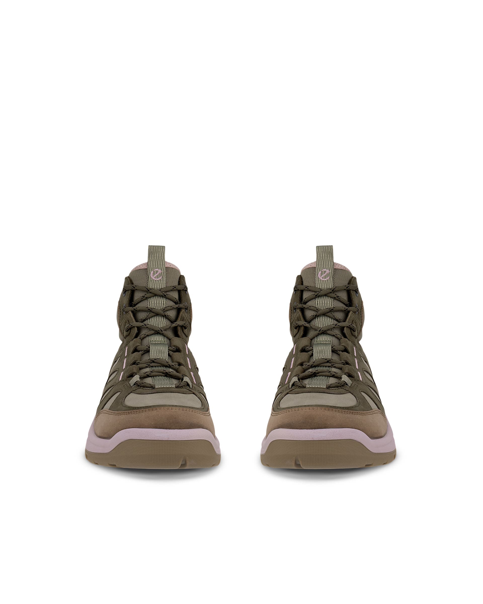 ECCO® OFFROAD ženske vodootporne srednje čizme od nubuka za boravak na otvorenom - Zelena - Front pair