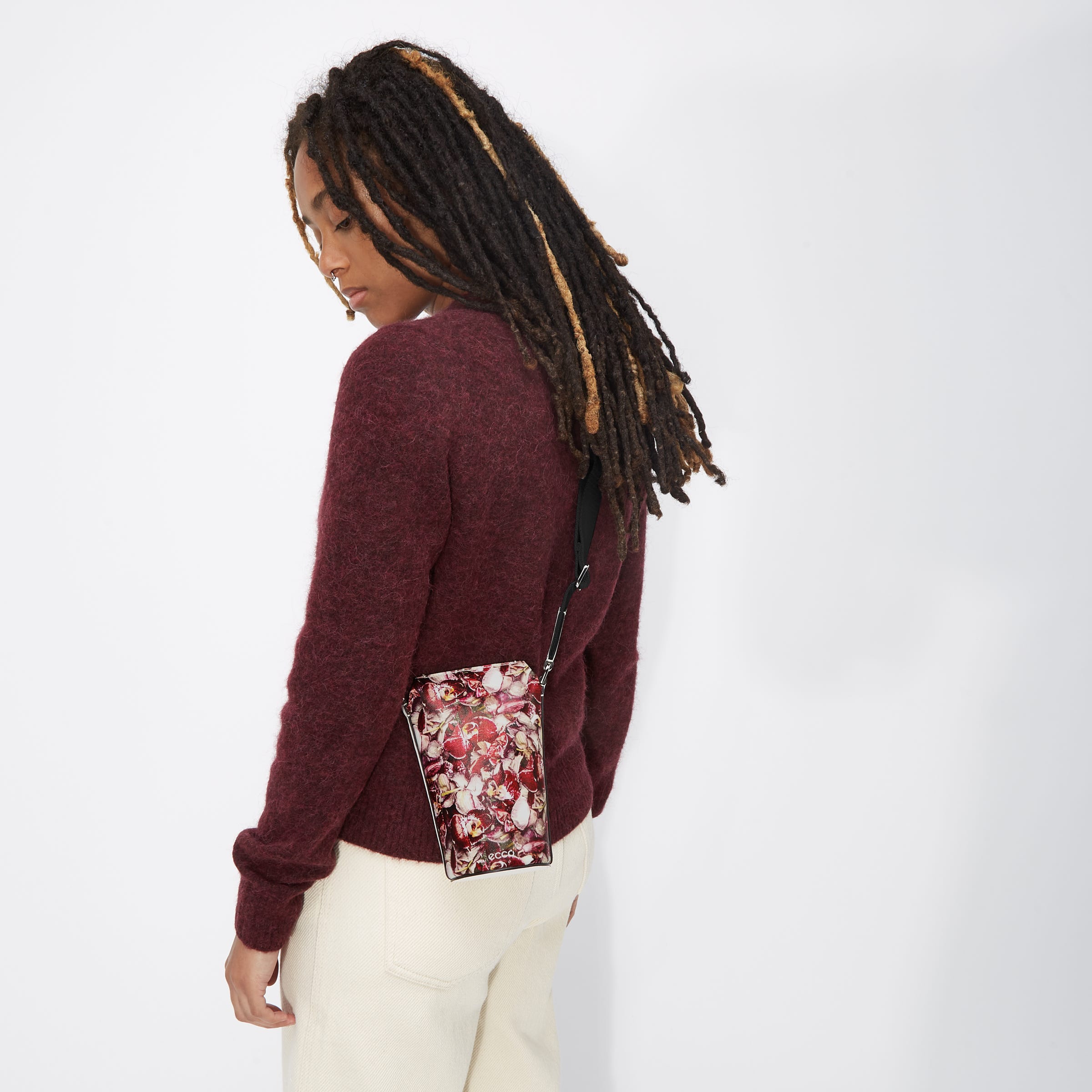 ECCO Pot Multi Flower レザークロスボディバッグ - レッド - Modelshot-1