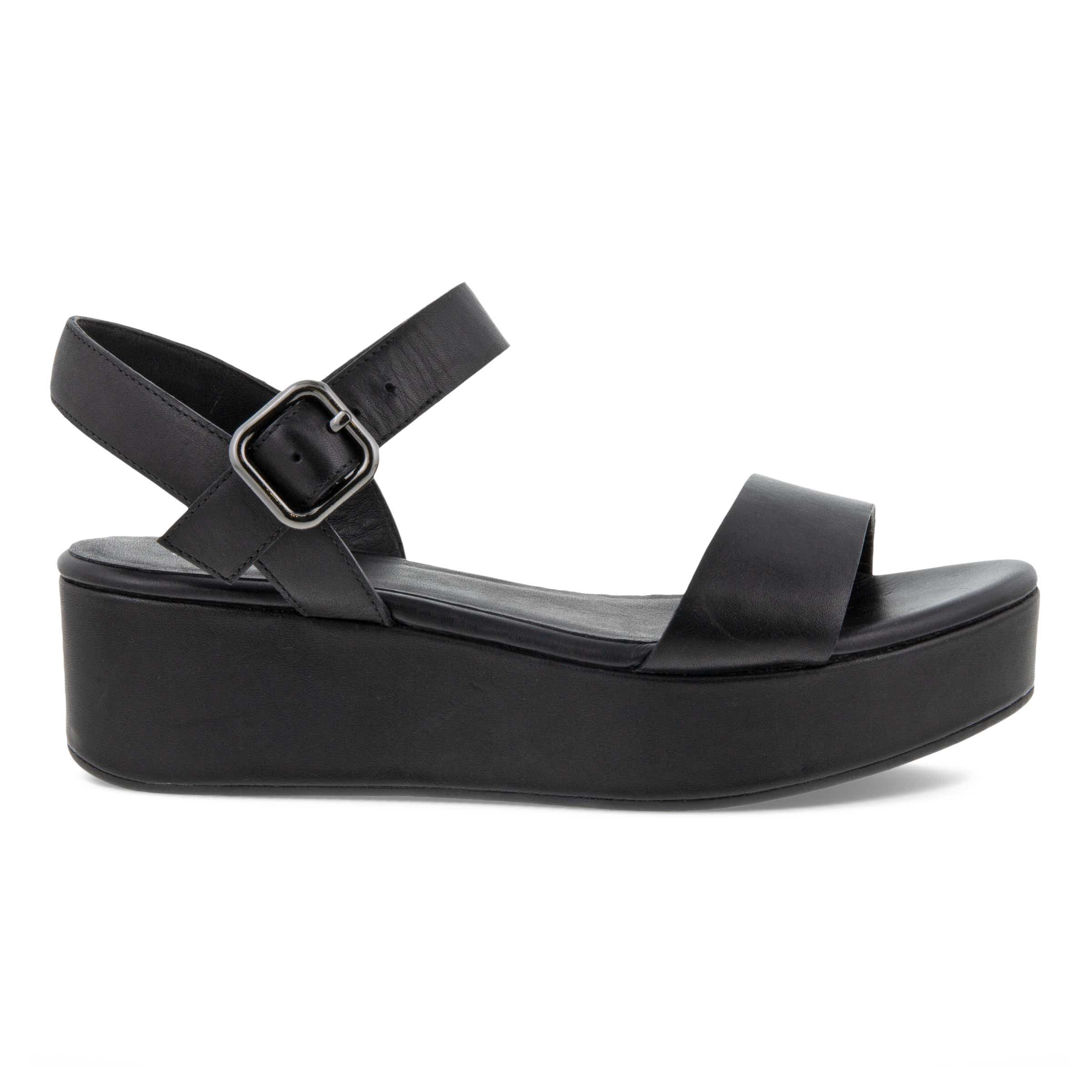 ECCO Elevate Plateau Sandals - Black - Outside