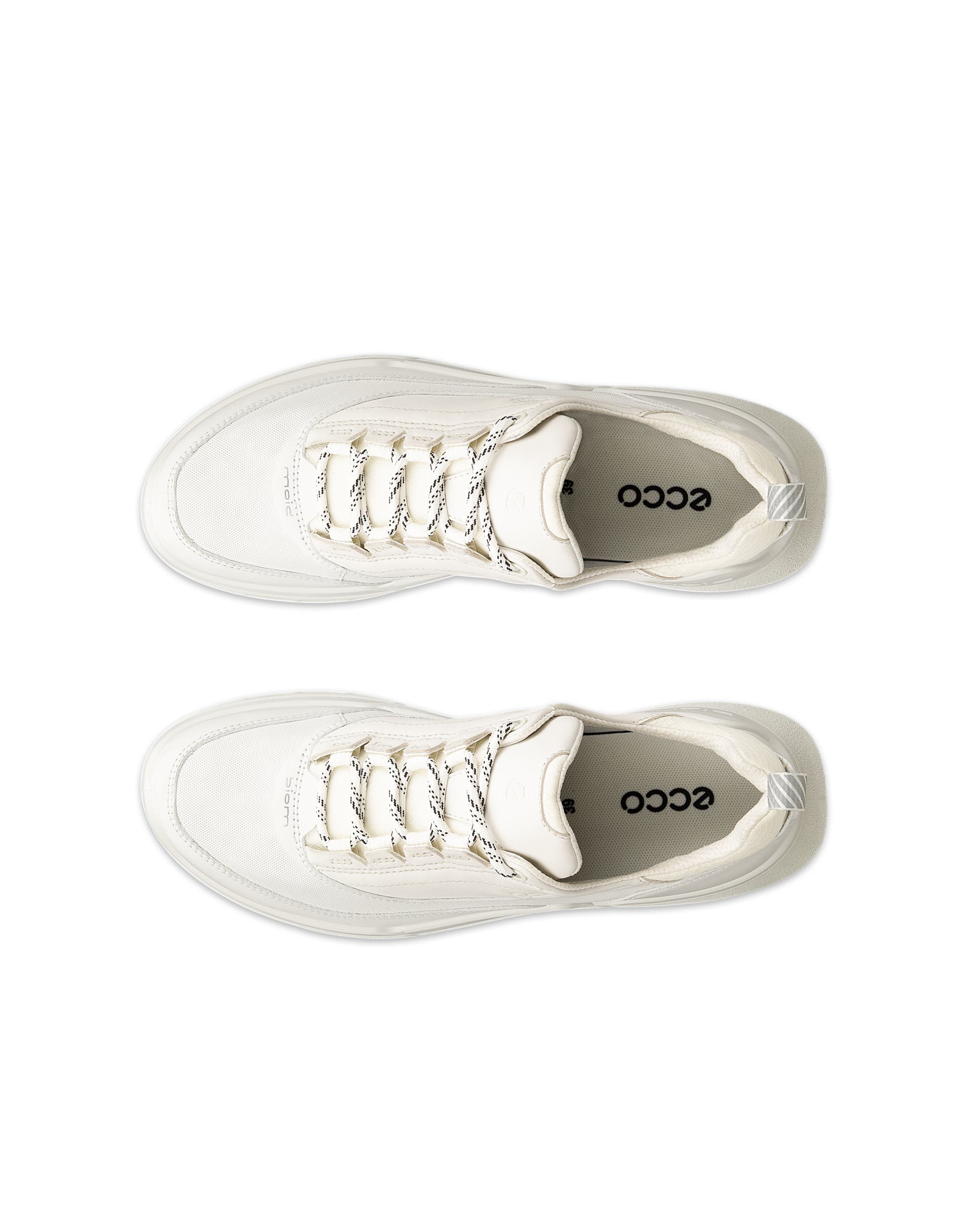 ECCO® BIOM 720 baskets en cuir Gore-Tex pour femme - Blanc - Top left pair