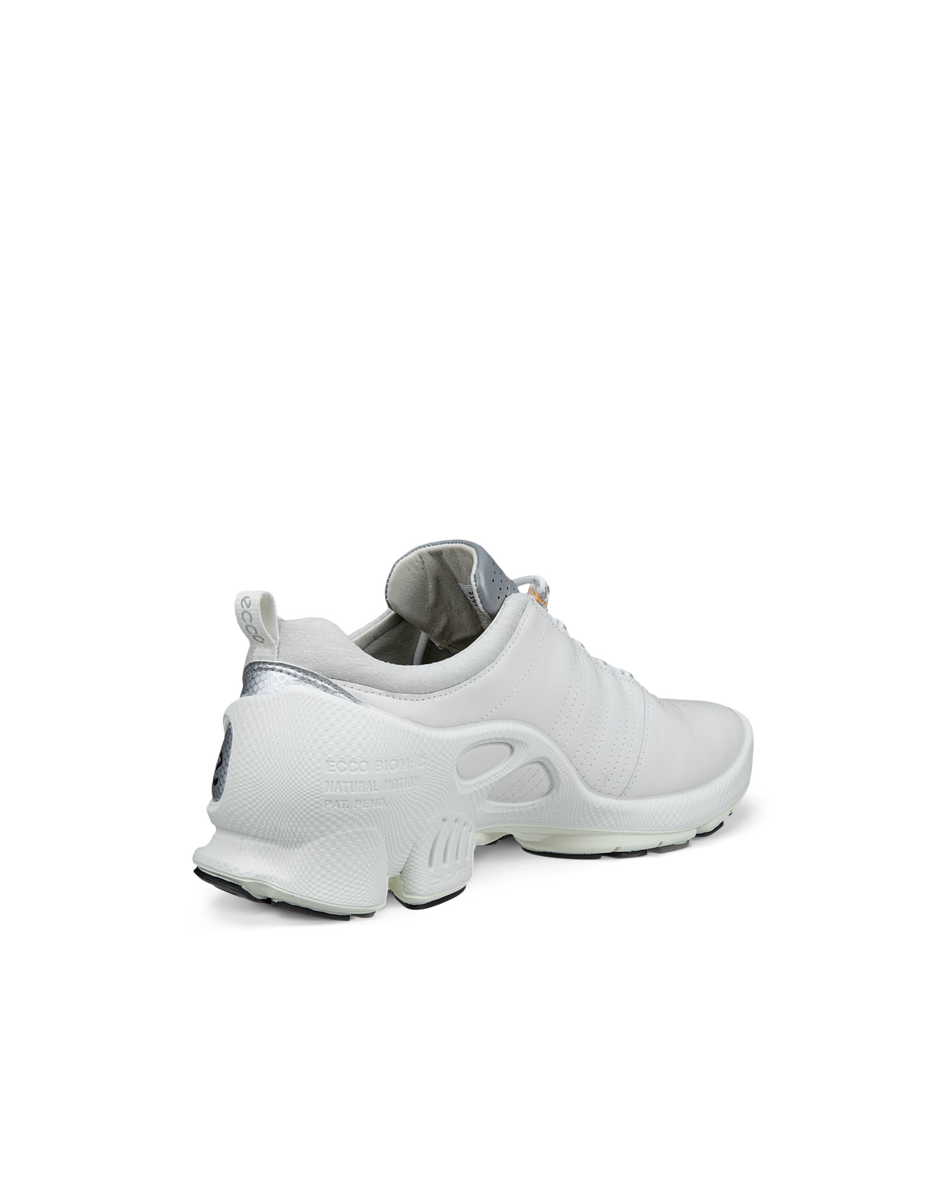 Men's ECCO® Biom C Low Leather Outdoor Sneaker - White - Back