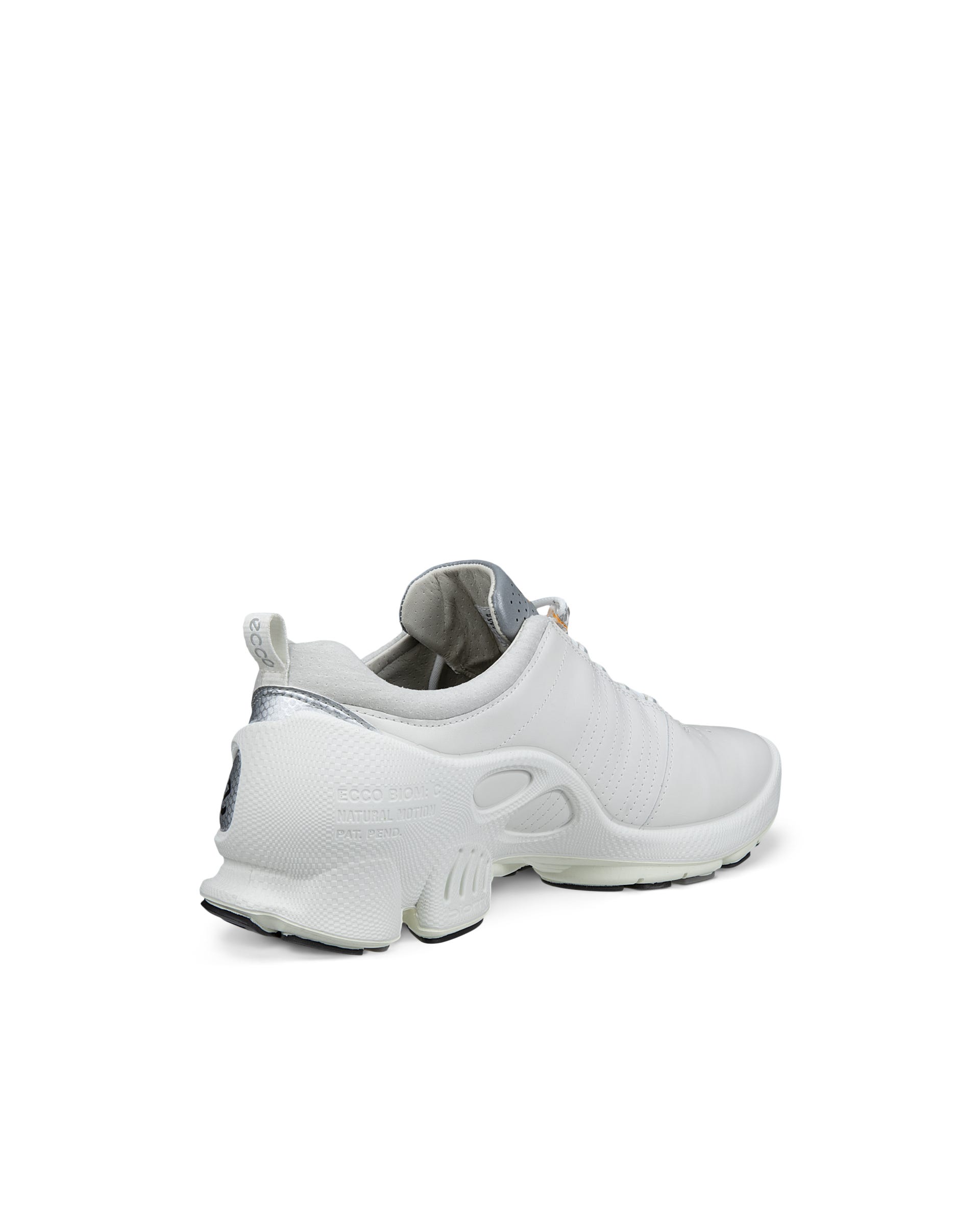 Men's ECCO® Biom C Low Leather Outdoor Sneaker - White - Back