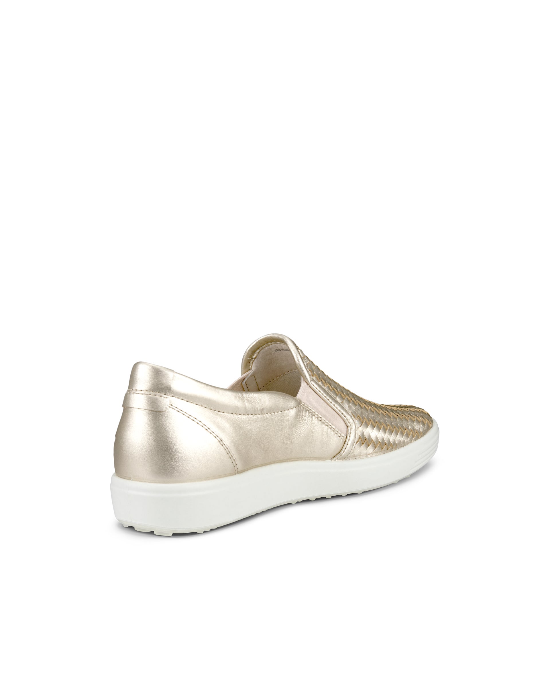 ECCO Soft 7 ウィメンズ レザースリッポンスニーカー - ゴールド - Back