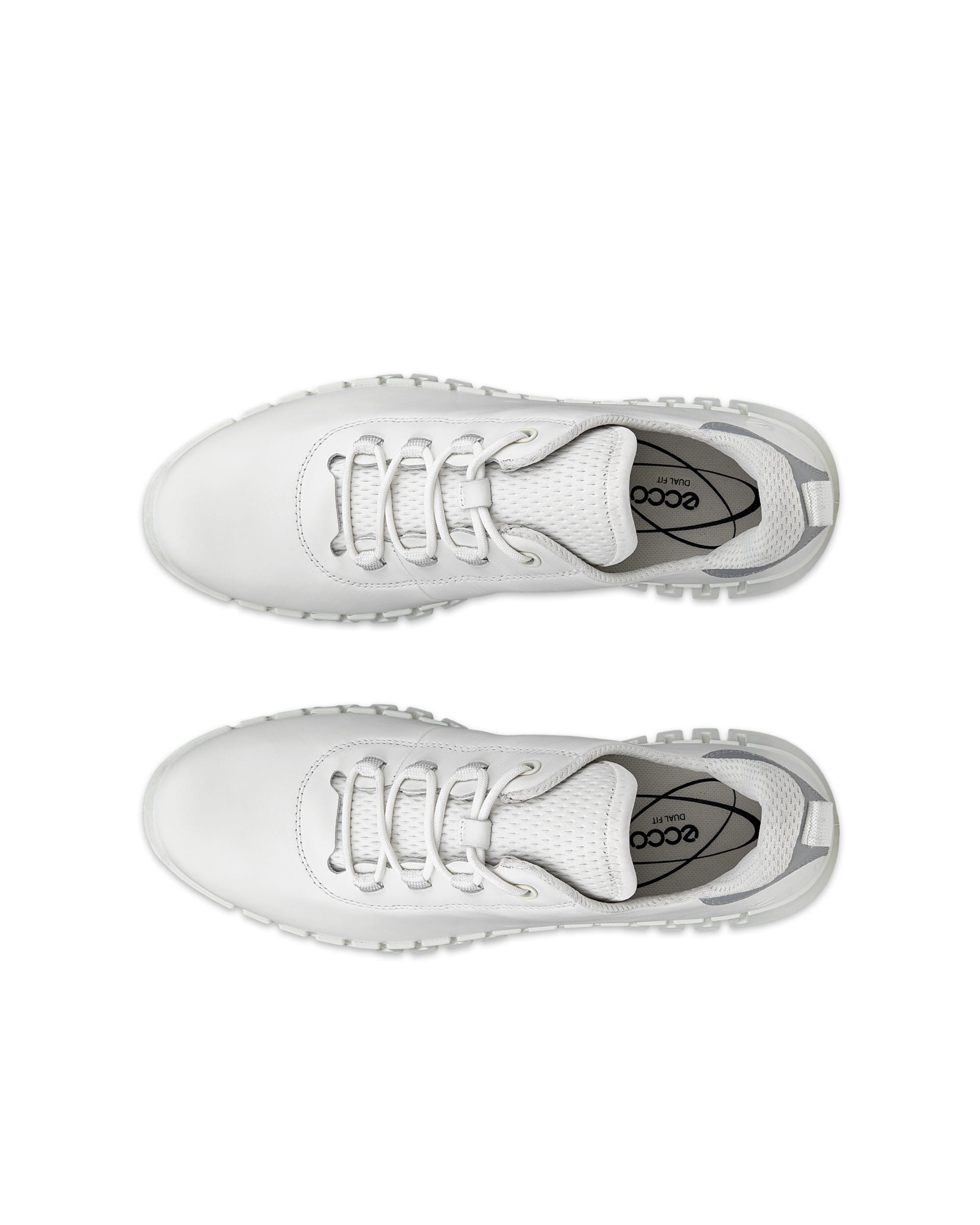 ECCO® Gruuv Dames leren sneaker - Wit - Top left pair