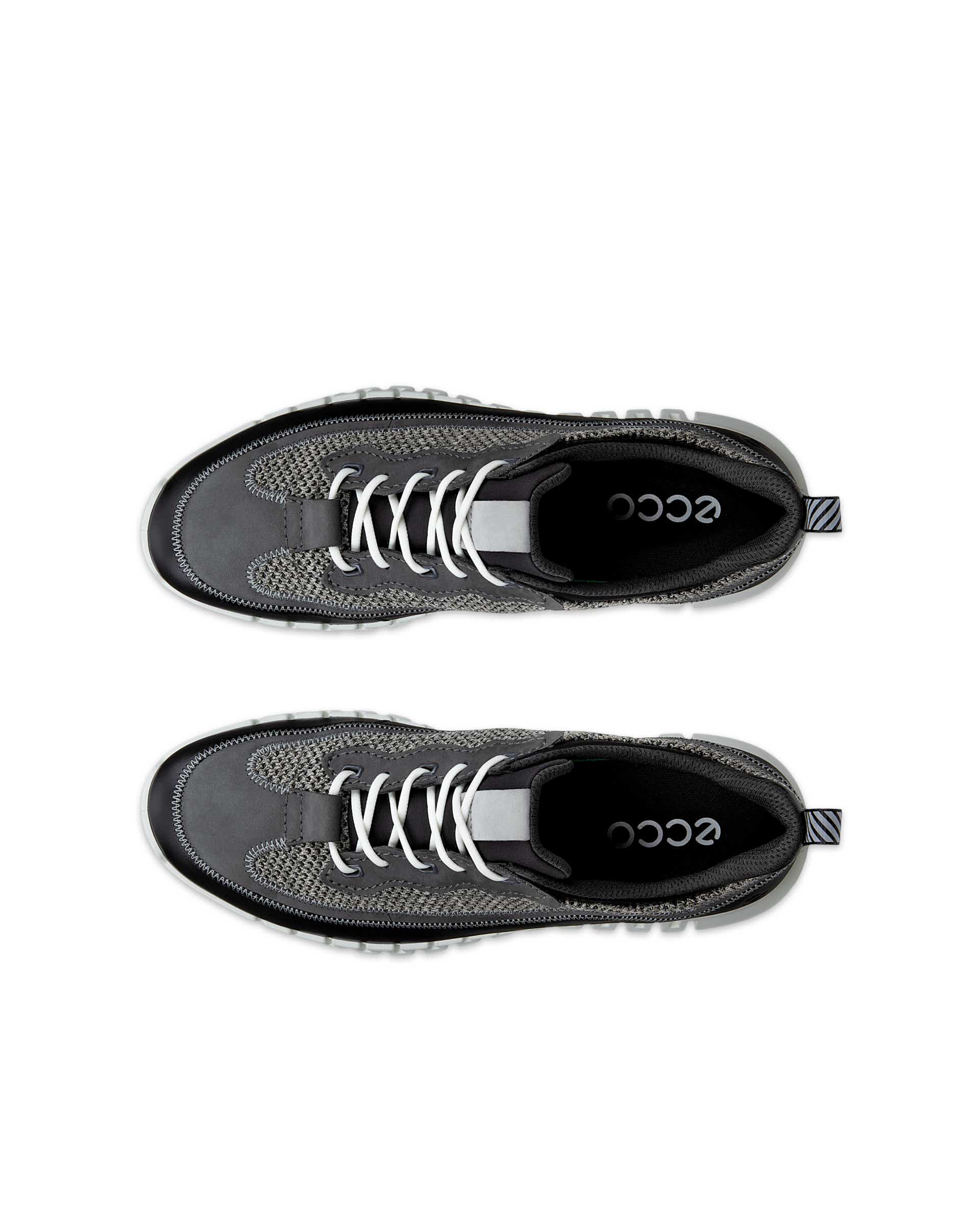 ECCO® GRUUV heren leren sneaker - Zwart - Top left pair