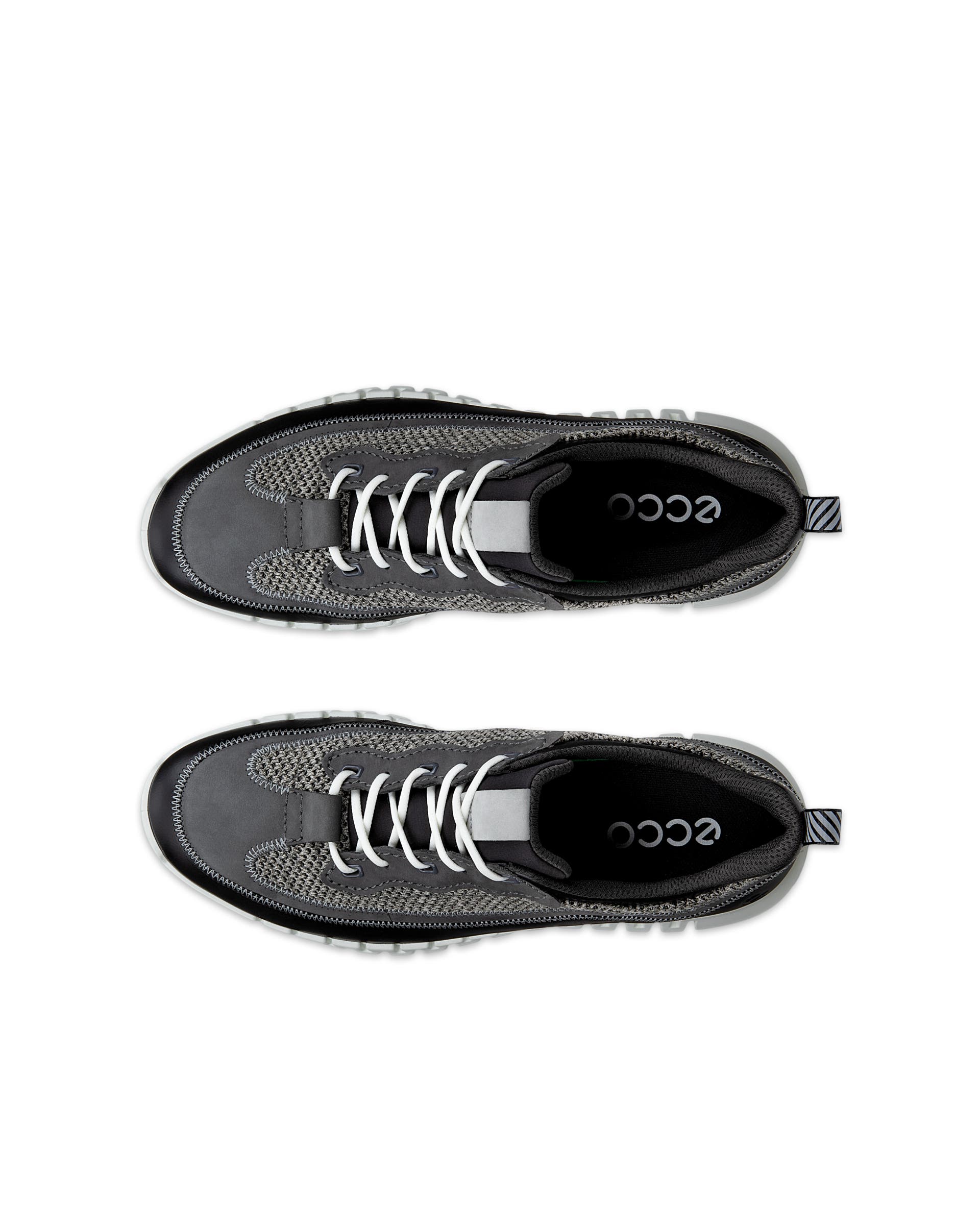 ECCO® GRUUV heren leren sneaker - Zwart - Top left pair