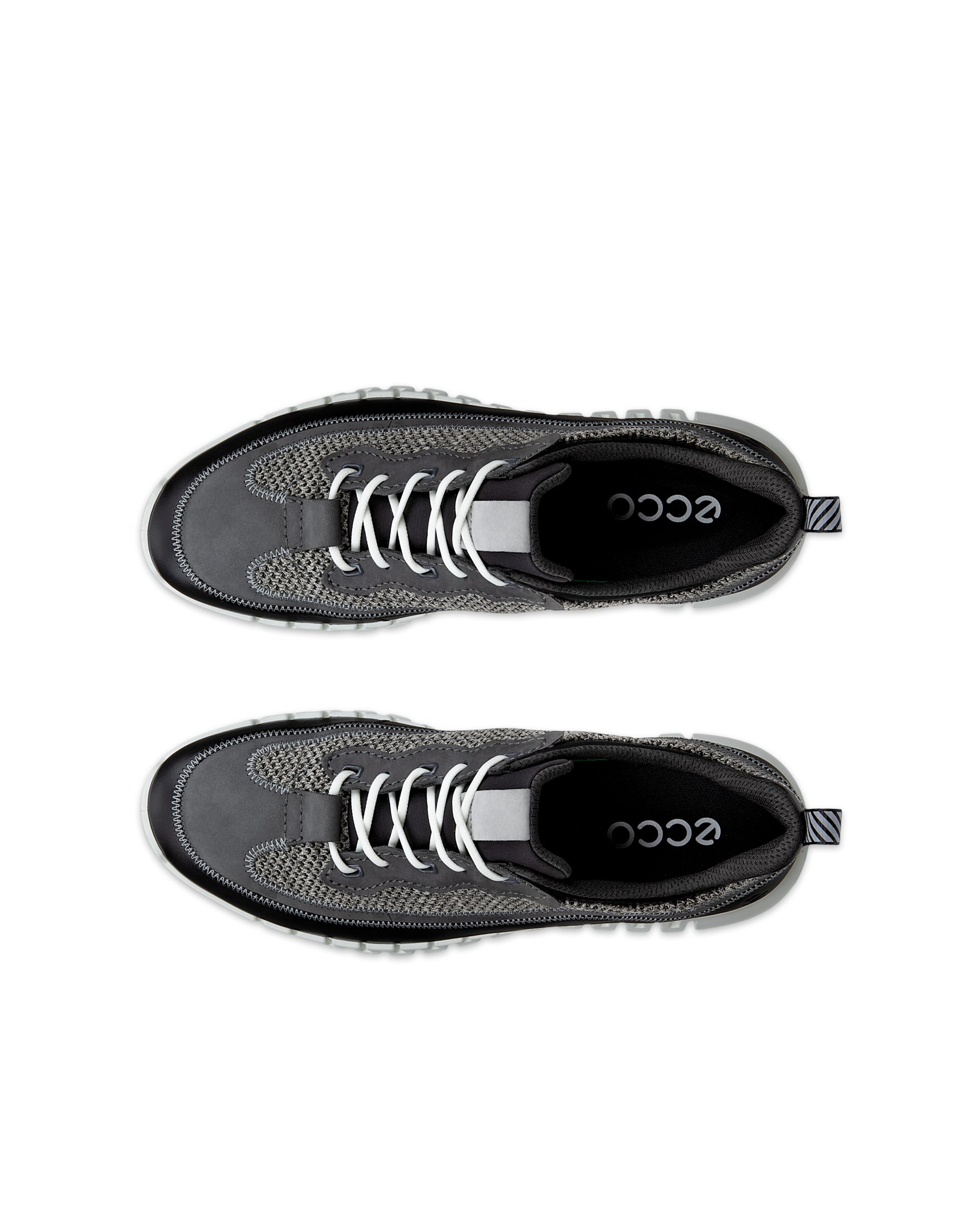 ECCO® GRUUV heren leren sneaker - Zwart - Top left pair