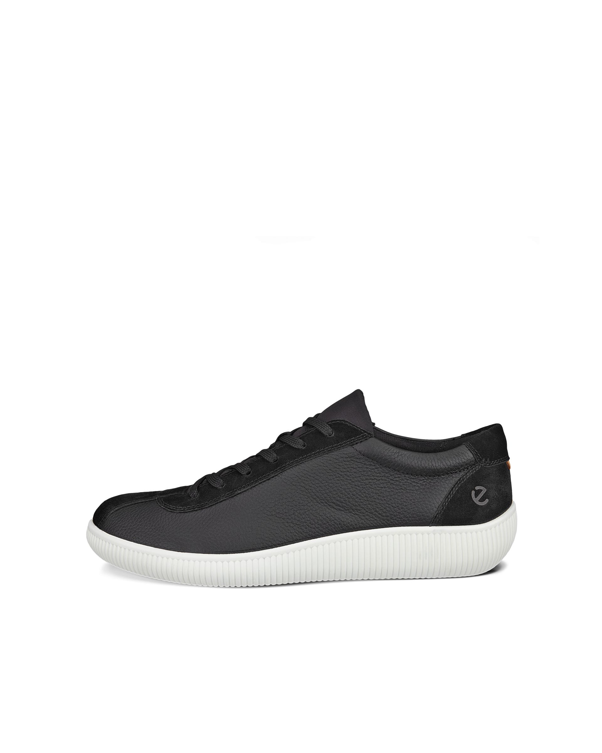 ECCO soft zero MEN メンズ レザースニーカー - ブラック - Outside