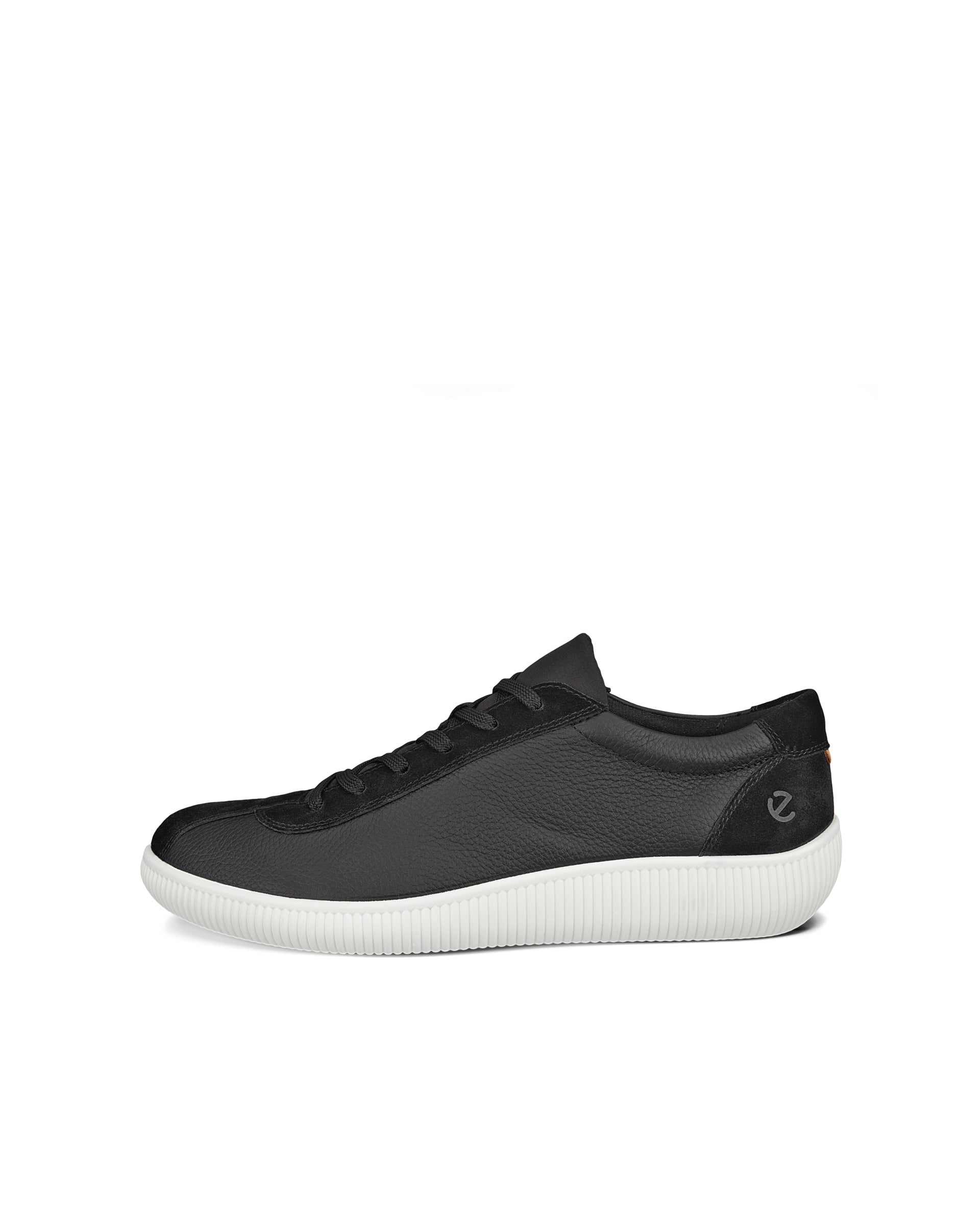 ECCO soft zero MEN メンズ レザースニーカー - ブラック - Outside