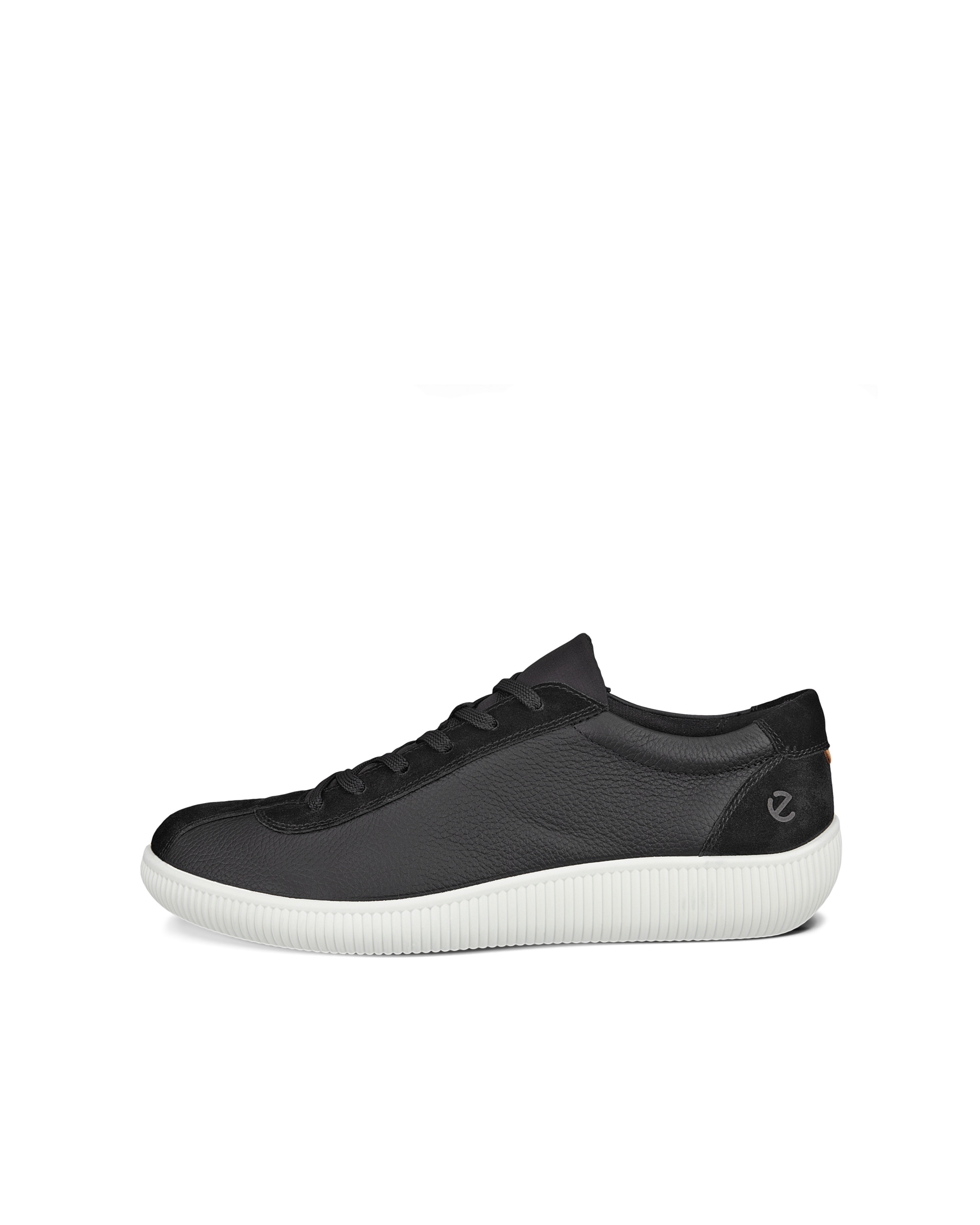 ECCO® Soft Zero Heren leren sneaker - Zwart - Outside