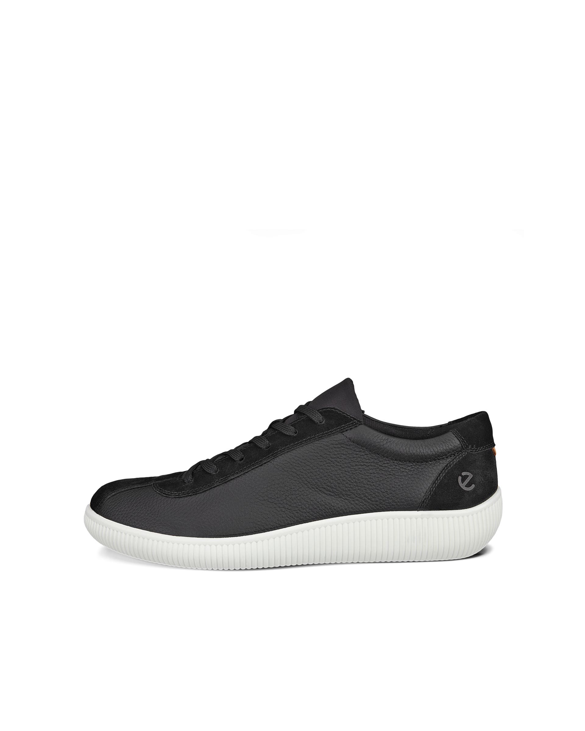 ECCO soft zero MEN メンズ レザースニーカー - ブラック - Outside