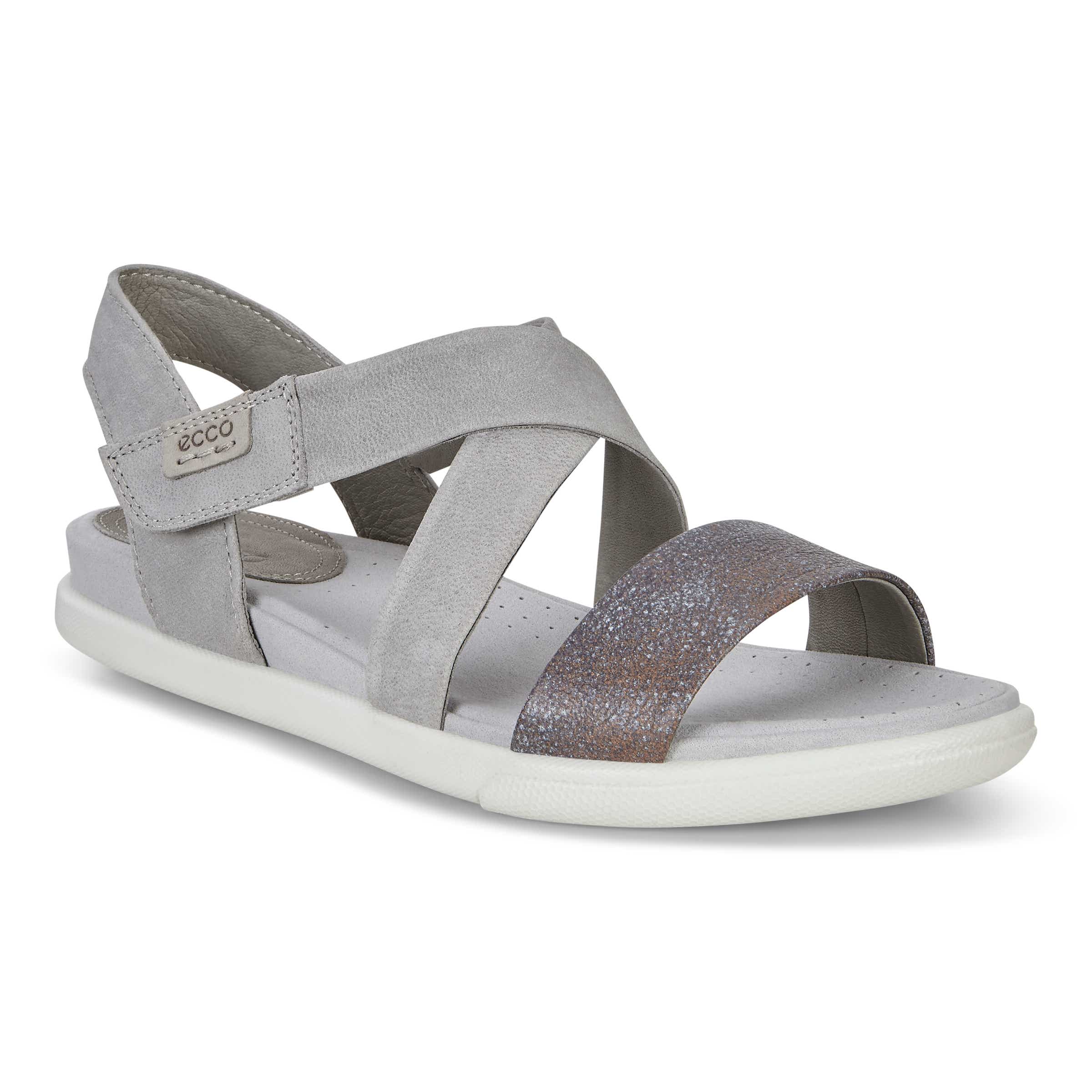 ECCO Damara Crisscross Sandal - Grey - Main