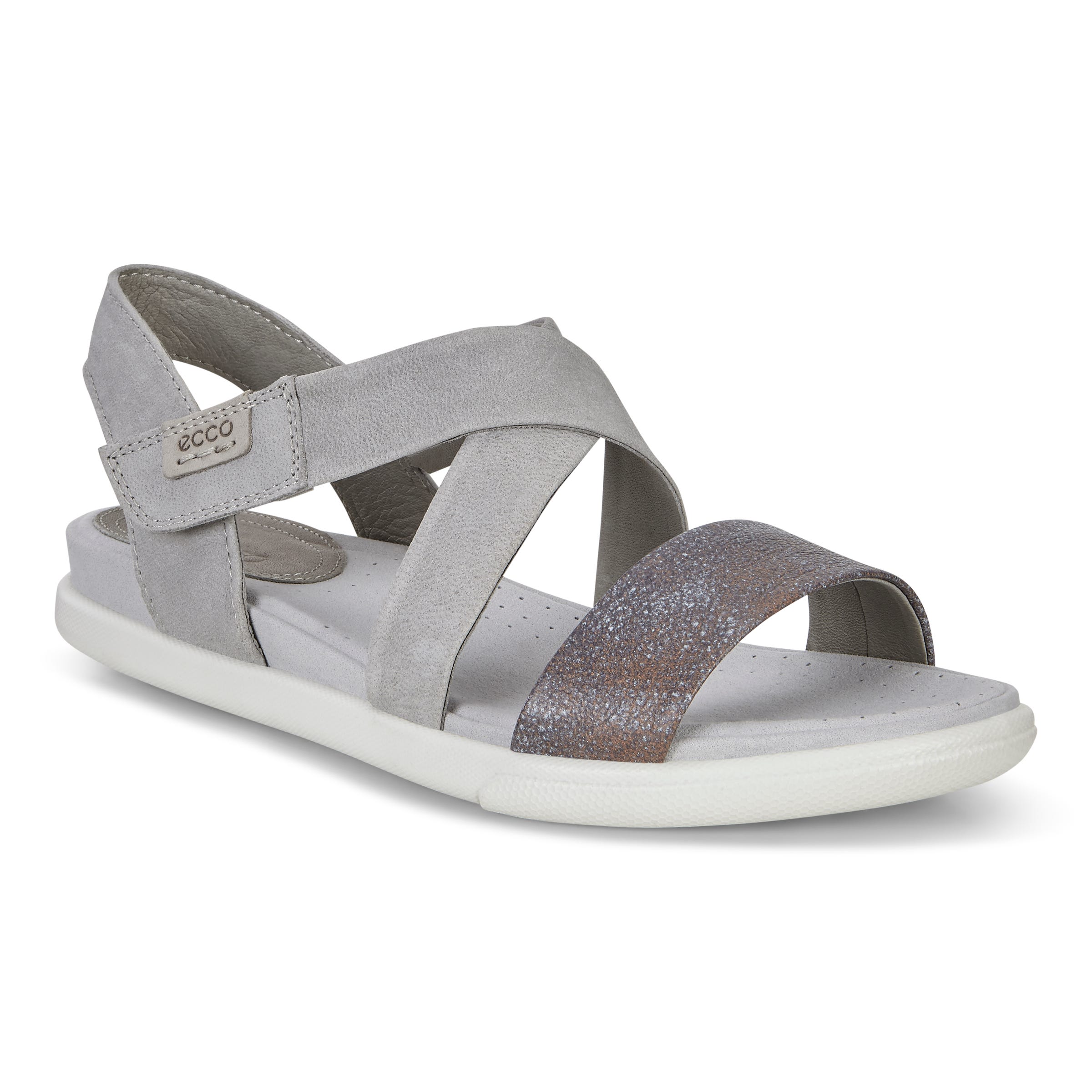 ECCO Damara Crisscross Sandal - Grey - Main