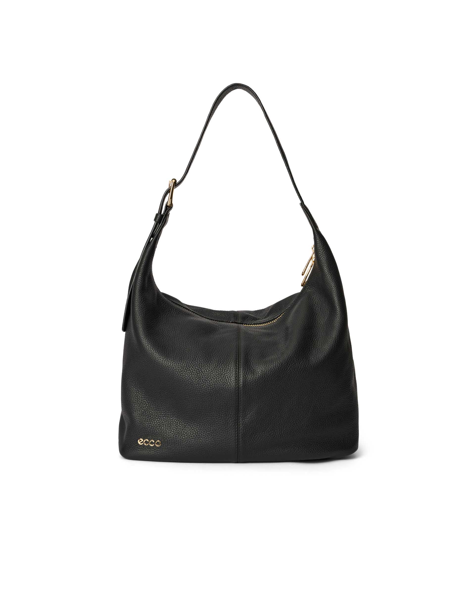 ECCO® Soft Medium Pebbled Leather Hobo Bag | Black ECCO® Soft Medium Pebbled Leather Hobo Bag | Black
