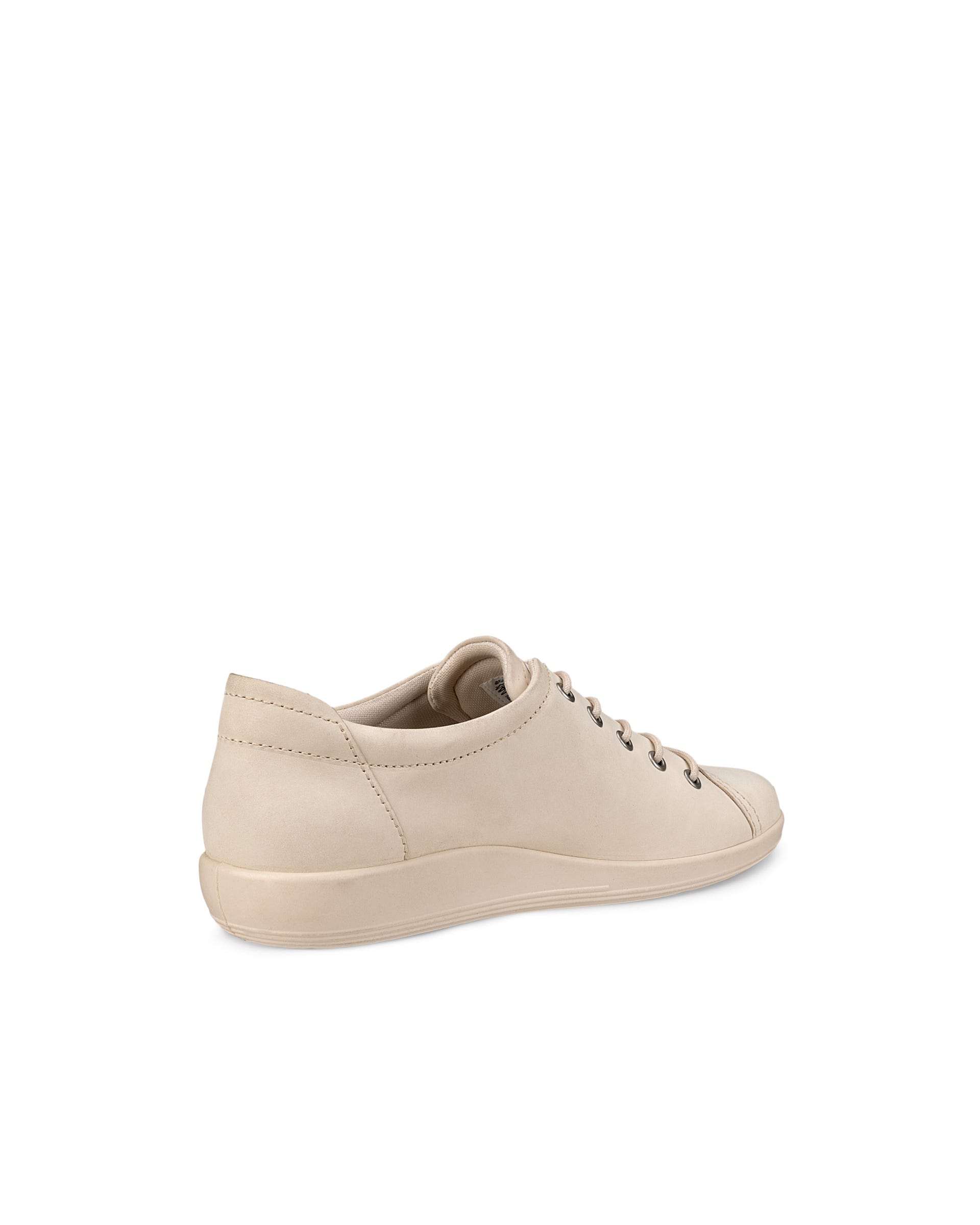 Women's ECCO® Soft 2.0 Nubuck Walking Shoe - Beige - Back
