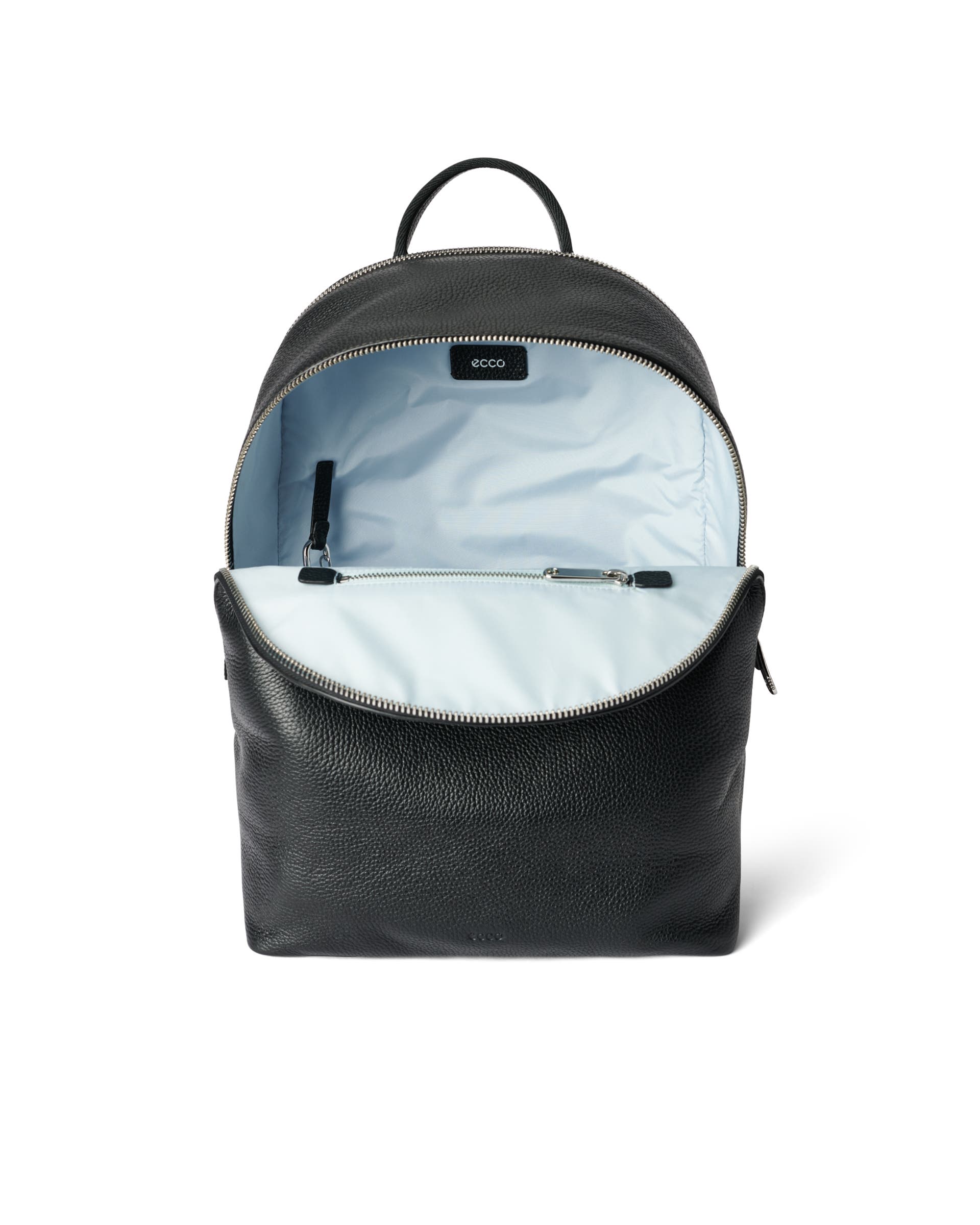 ECCO® Round Pack Leather Backpack - Black - Inside