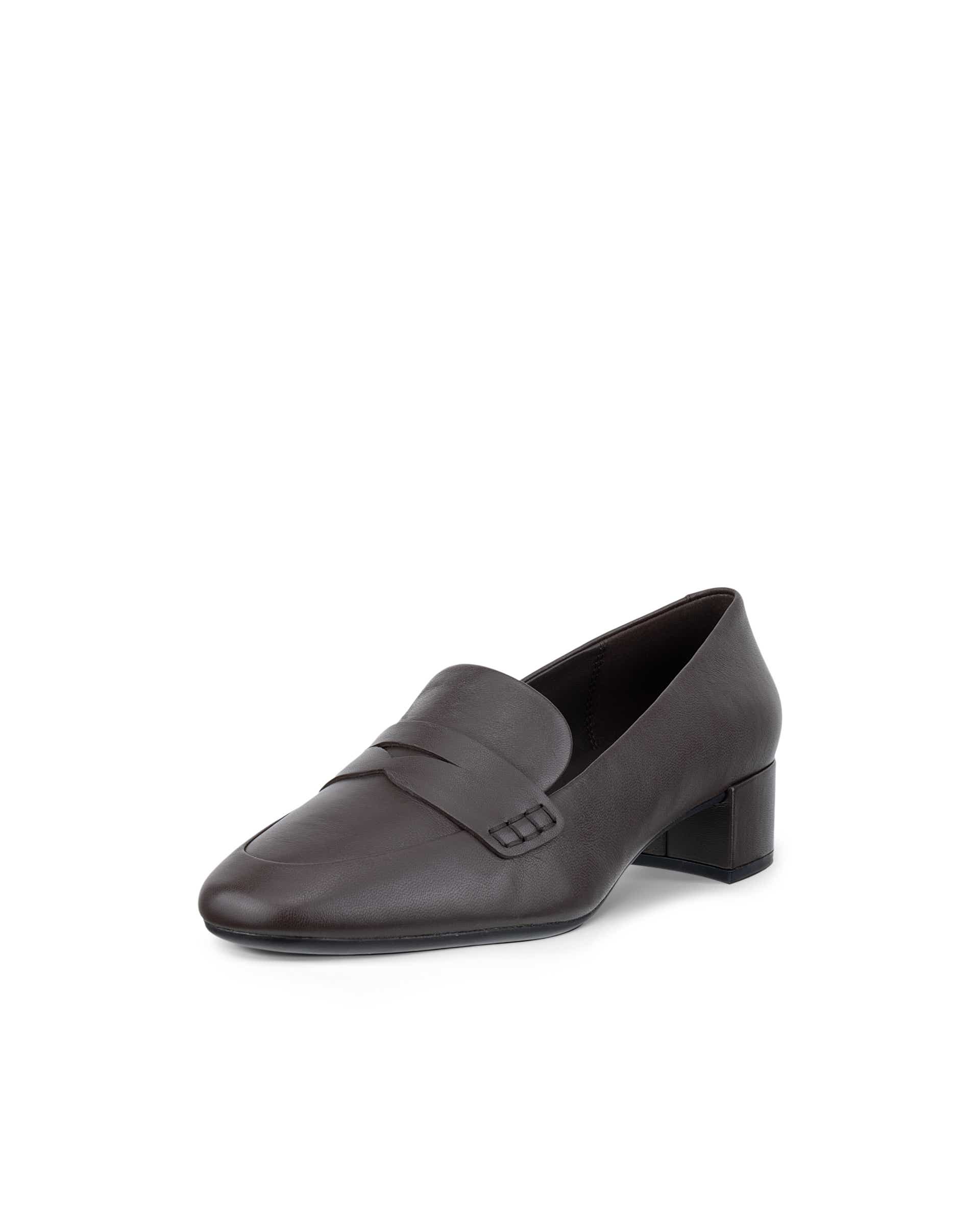 ECCO® LIVA 35 dames leren loafer met hak - Bruin - Main