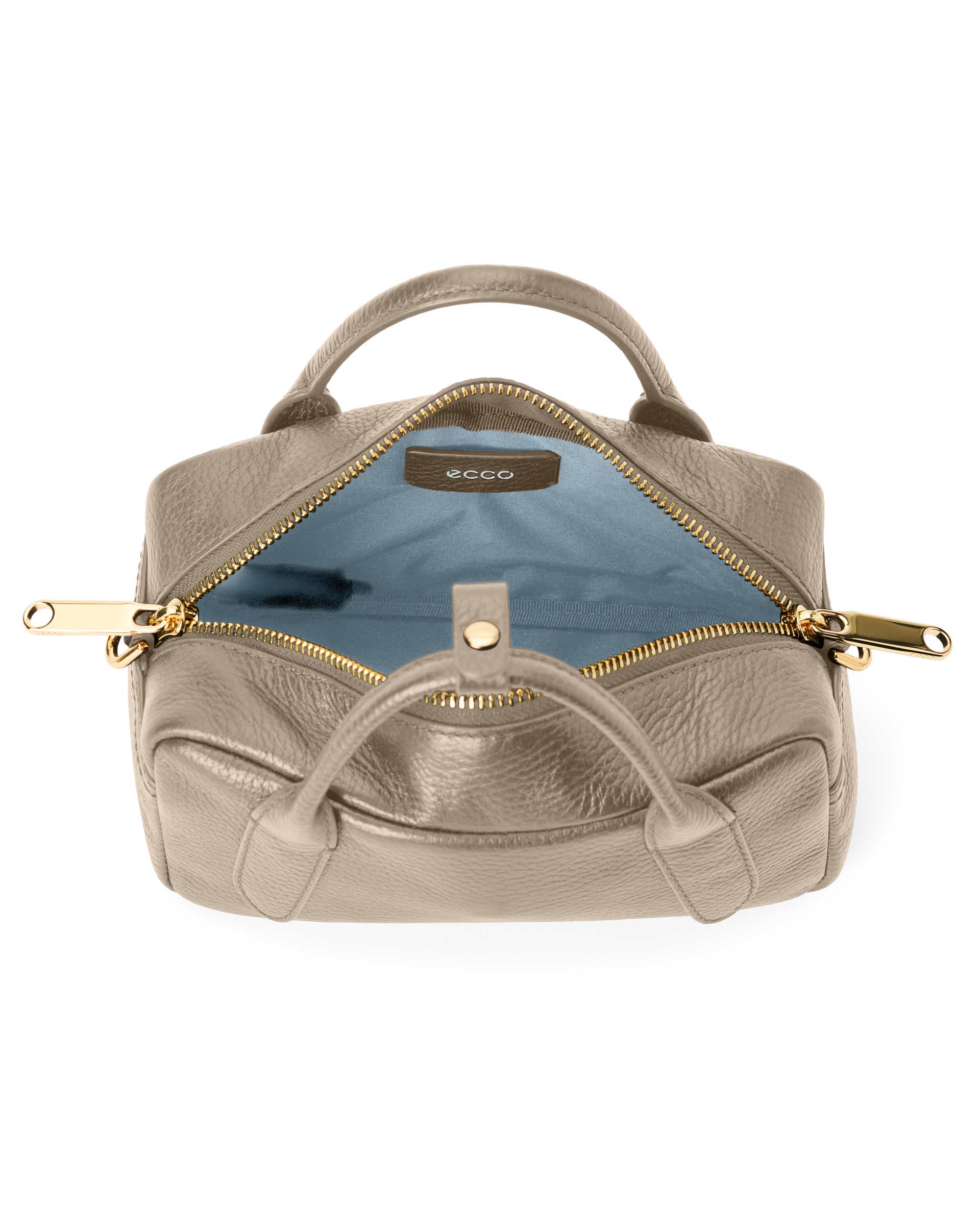 Skórzana torebka przez ramię ECCO® Bowling Bag - Beżowy - Inside