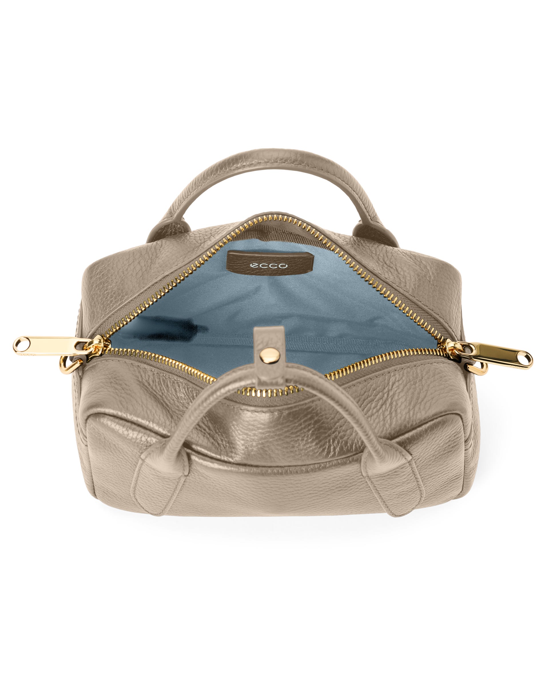 Skórzana torebka przez ramię ECCO® Bowling Bag - Beżowy - Inside