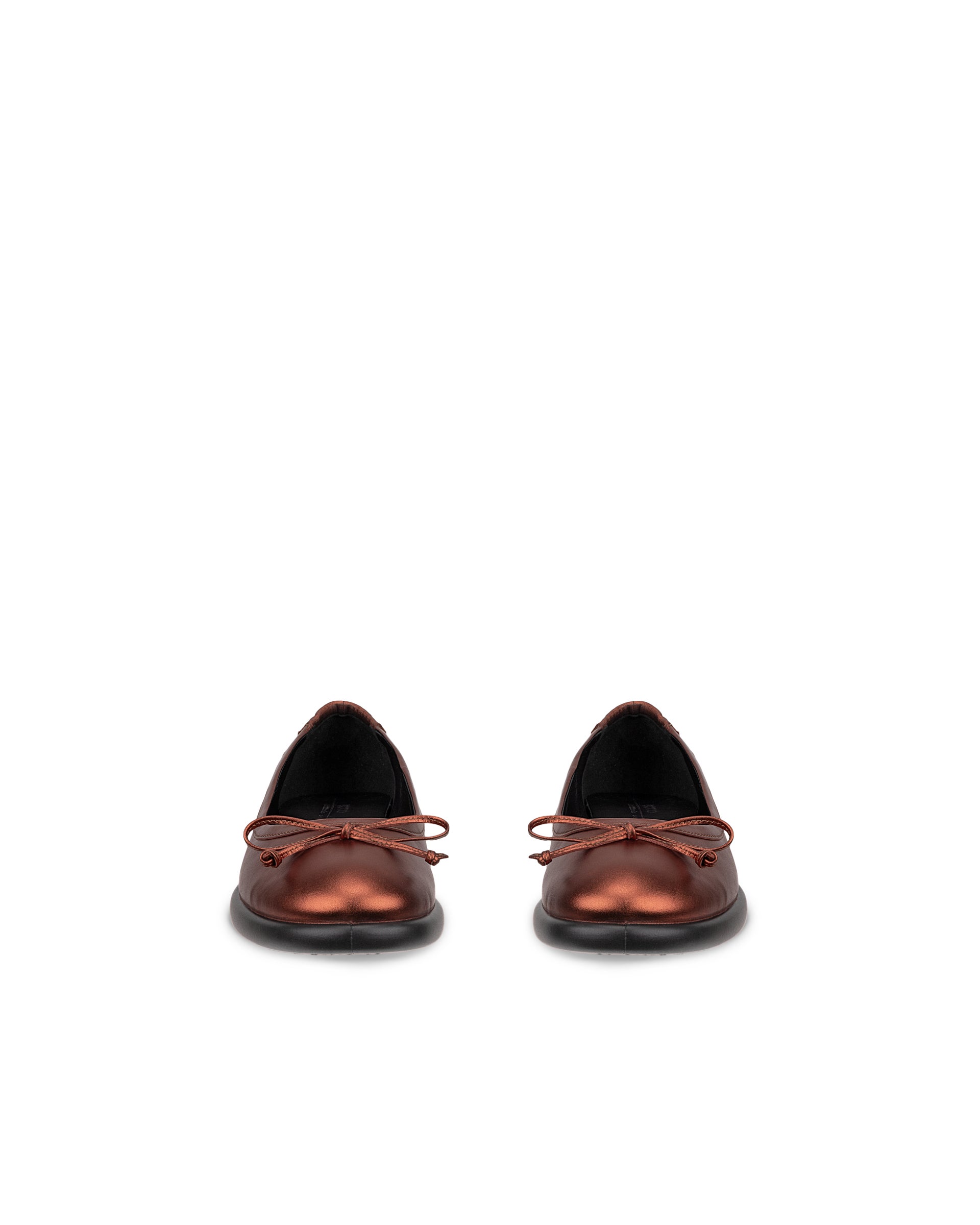 ECCO Sculpted LX ウィメンズ レザーバレリーナ - ブラウン - Front pair