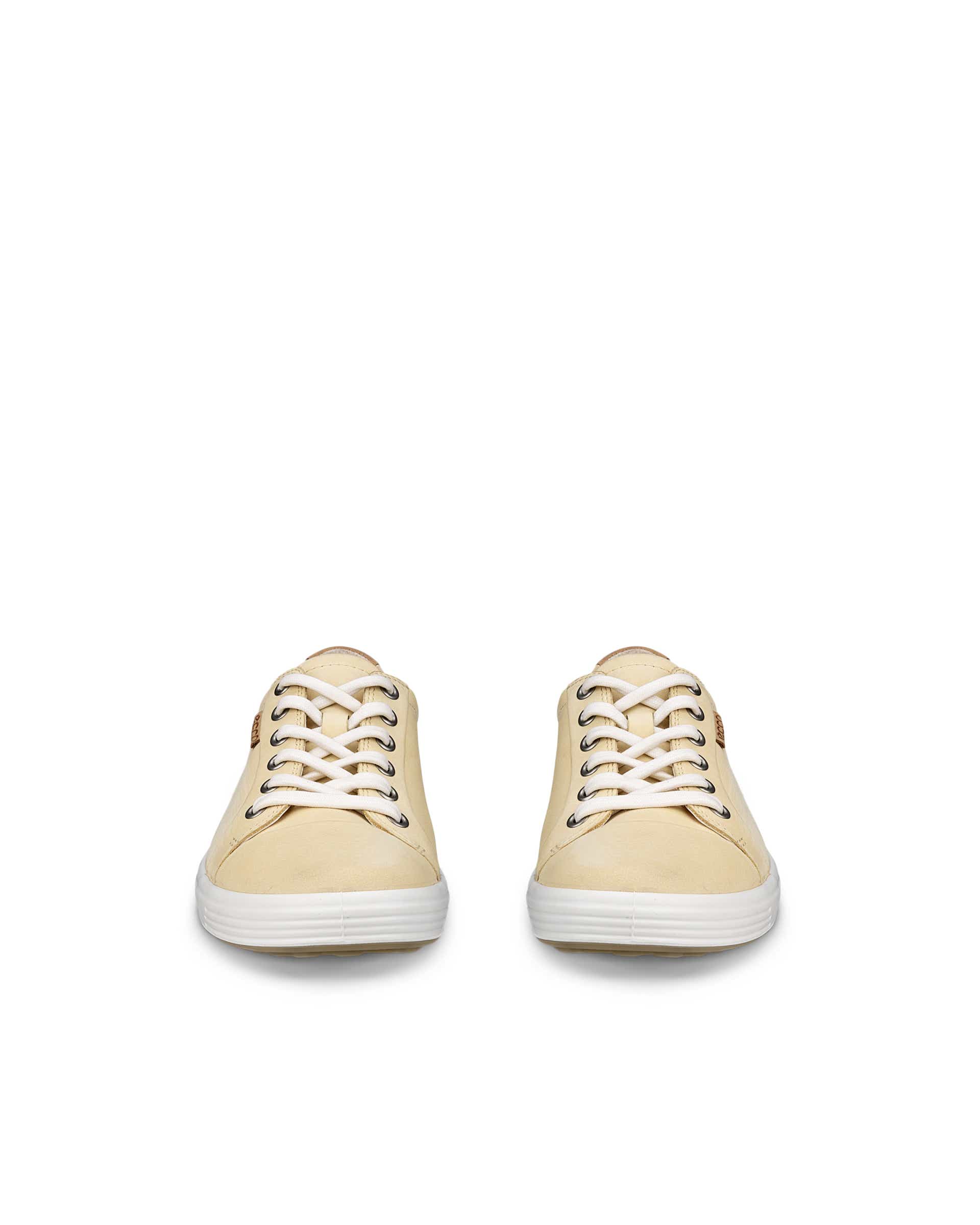 Women's ECCO® Soft 7 Nubuck Sneaker - Yellow - Front pair