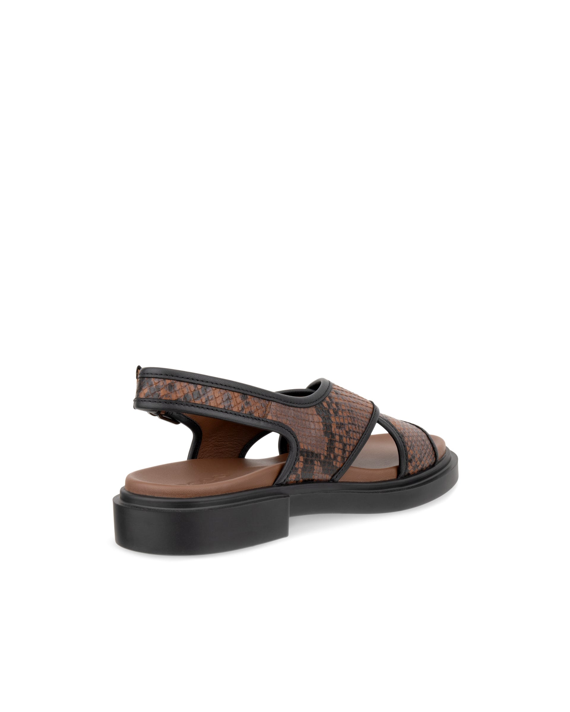 Women's ECCO® Metropole Seoul Leather Slingback Sandal - Brown - Back