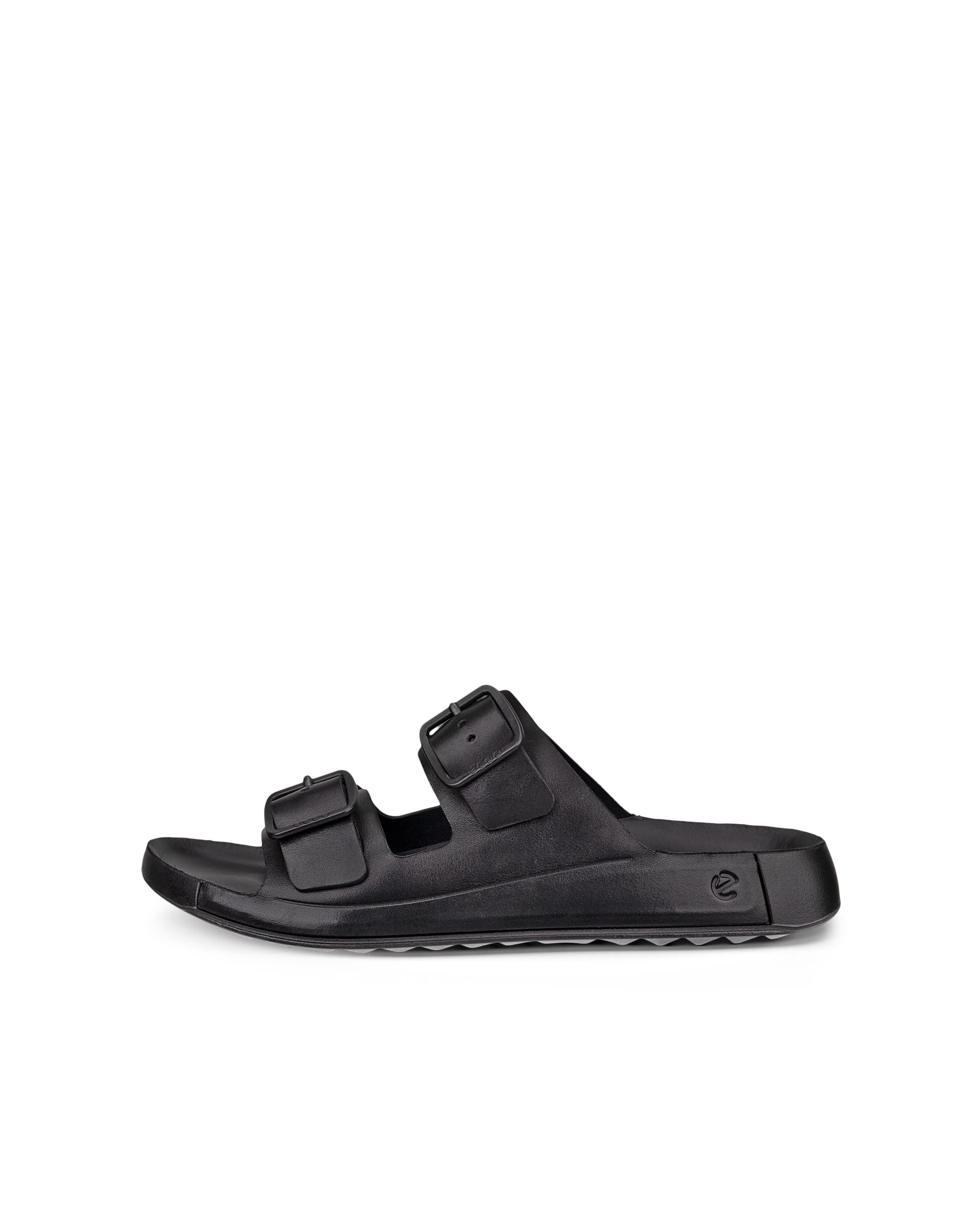 Men's ECCO® Cozmo Leather Two Strap Sandal - Black - Outside