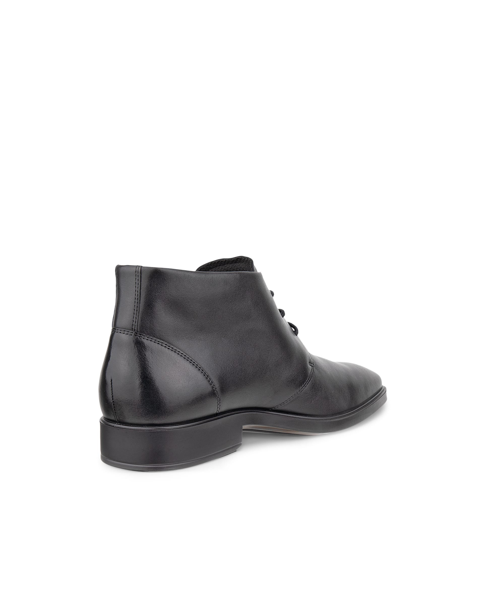 Men's ECCO® Metropole Milan Leather Chukka Boot - Black - Back