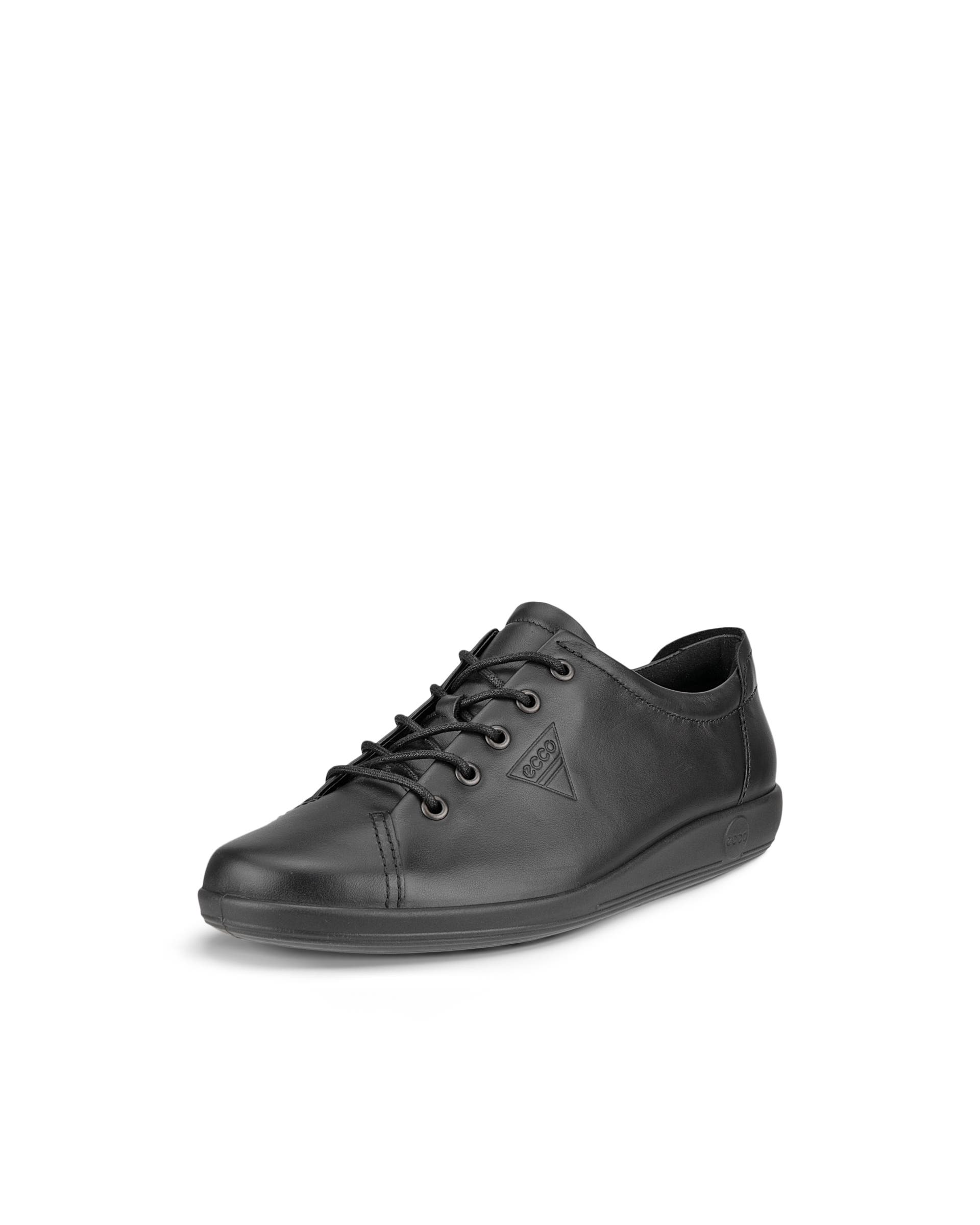 Women's ECCO® Soft 2.0 Leather Walking Shoe - Black - Main