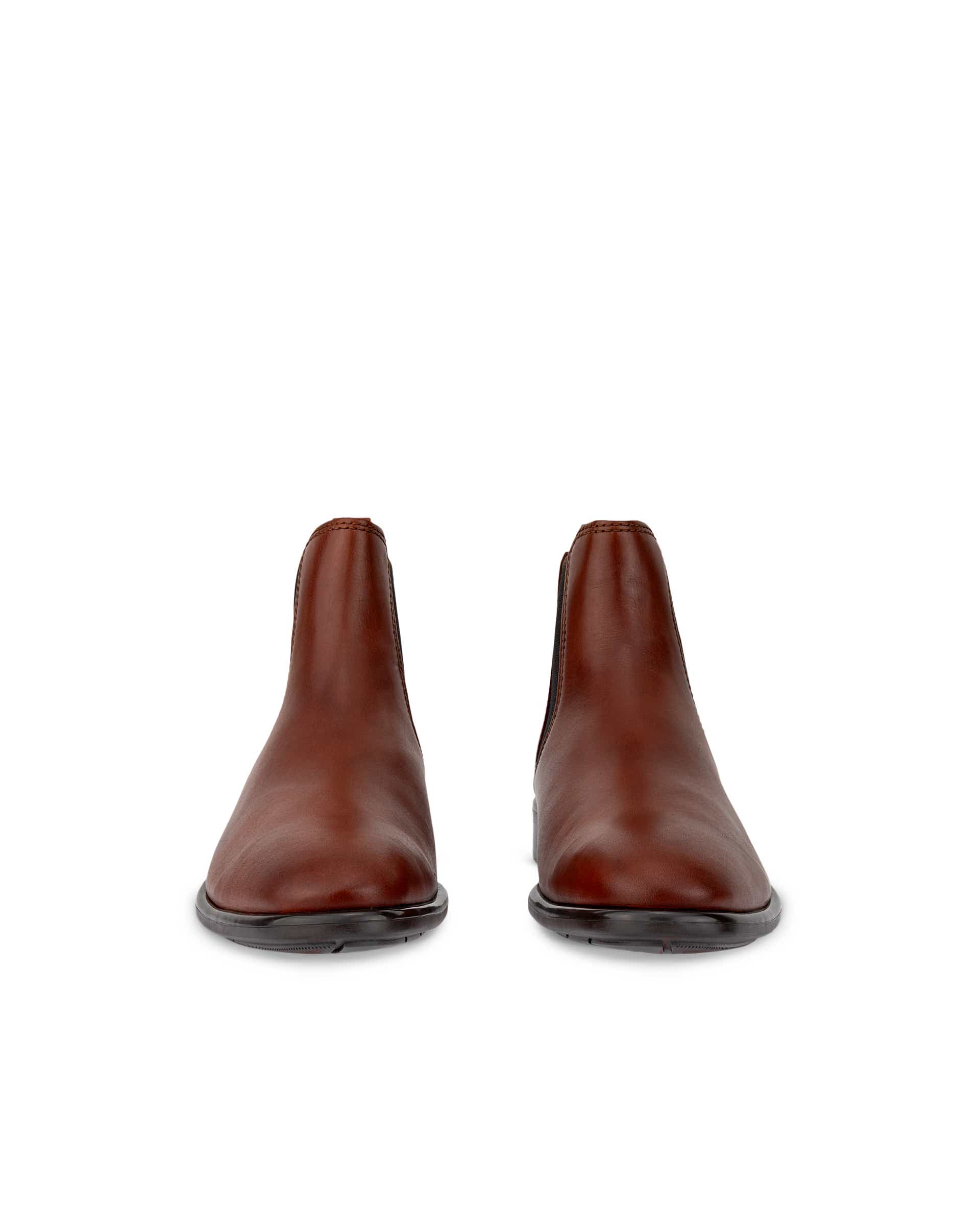 Men's ECCO® Citytray Leather Chelsea Boot - Brown - Front pair