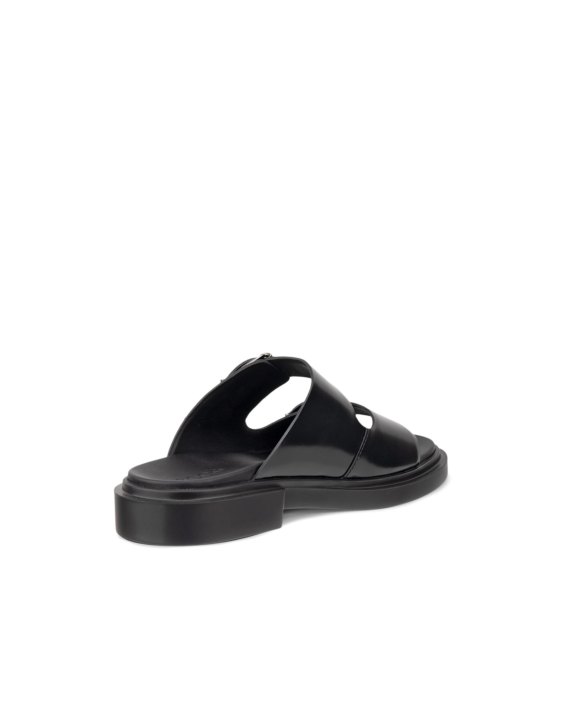 Women's ECCO® Metropole Seoul Patent Leather Two Strap Sandal - Black - Back