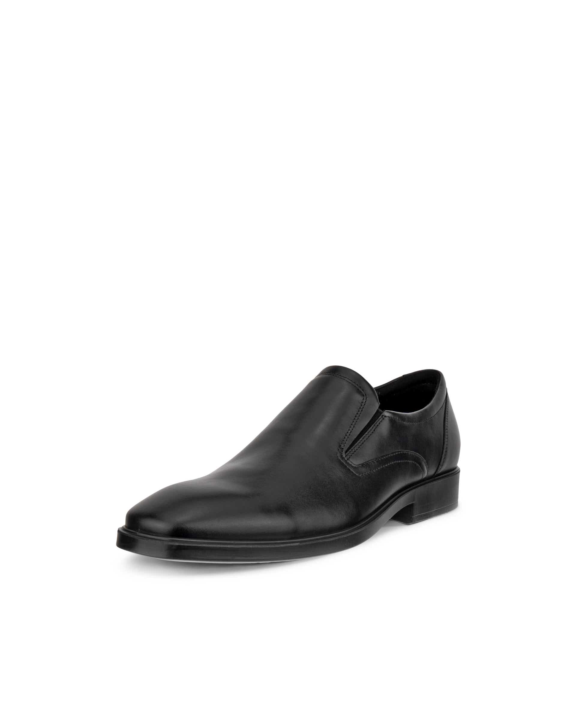 ECCO® Metropole Milan chaussures sans lacet en cuir pour homme - Noir - Main