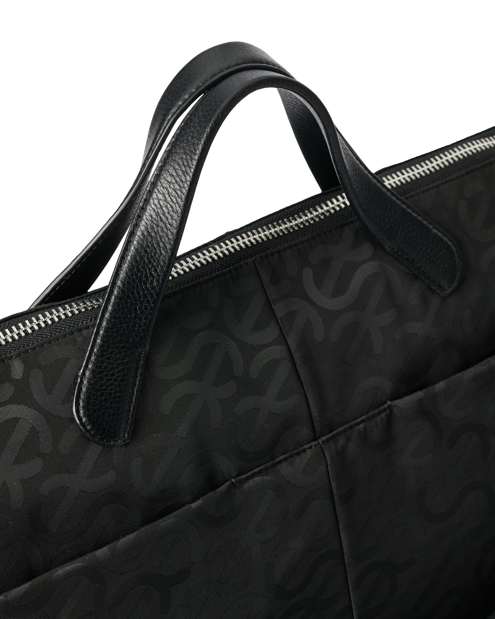 ECCO JACQUARD WAVE WEEKENDER TOTE - Black - Detail-1