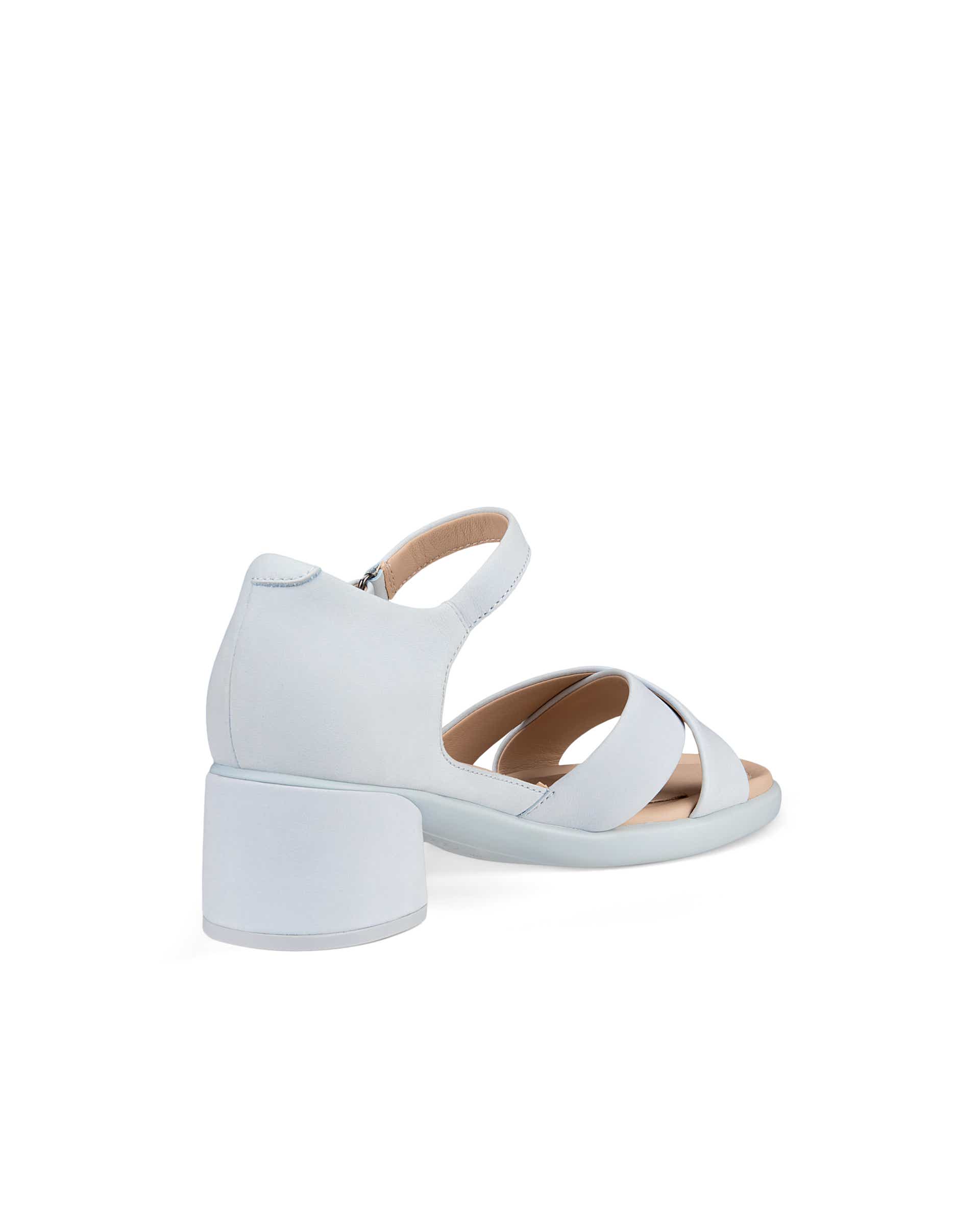 Women's ECCO® Sculpted Sandal LX 35 Nubuck Heeled Sandal - Blue - Back