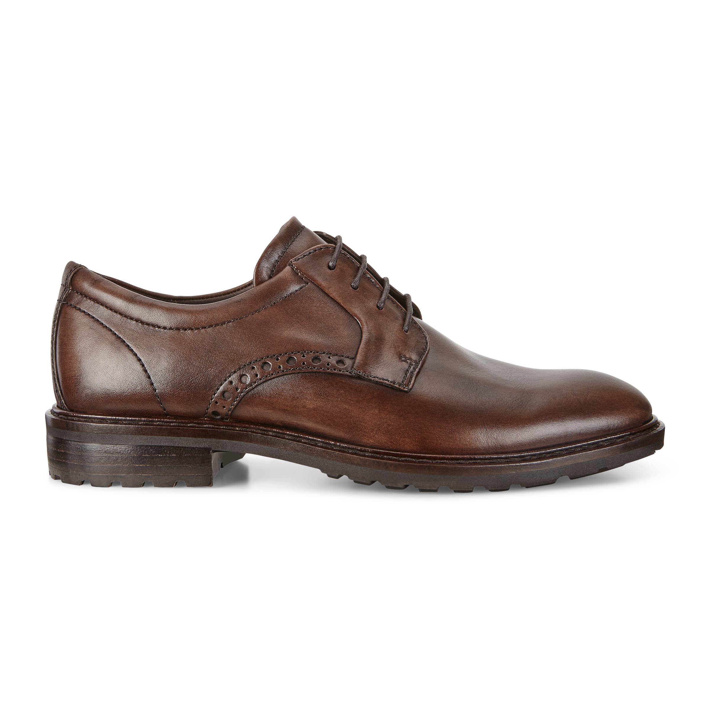Men's ECCO® Vitrus I Leather Derby Shoe - Brown - Outside