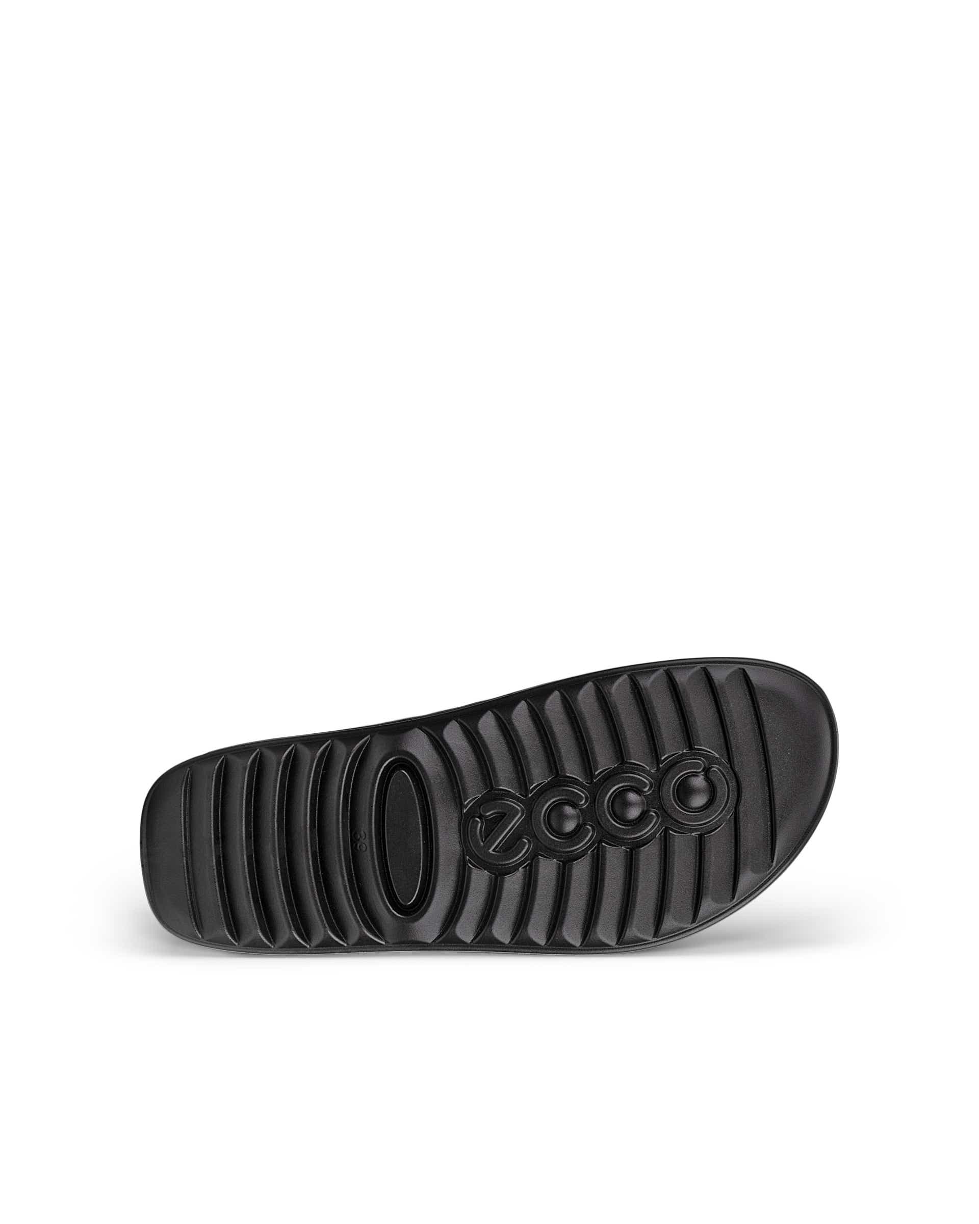 ECCO Cozmo Sandal Deco ウィメンズ レザー2ストラップサンダル - ブラック - Sole