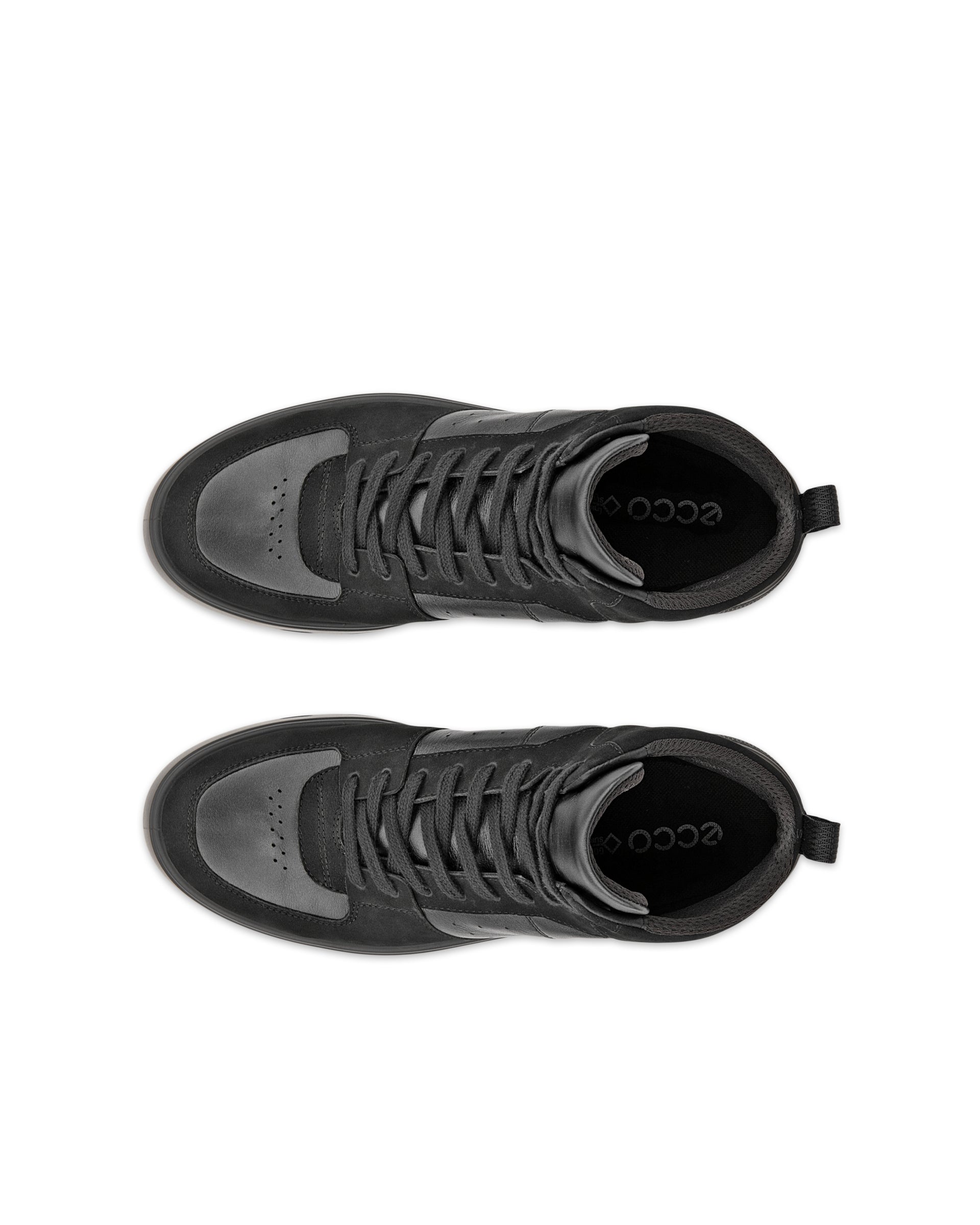 ECCO® Street 720 Hög skinnsneaker dam - Svart - Top left pair