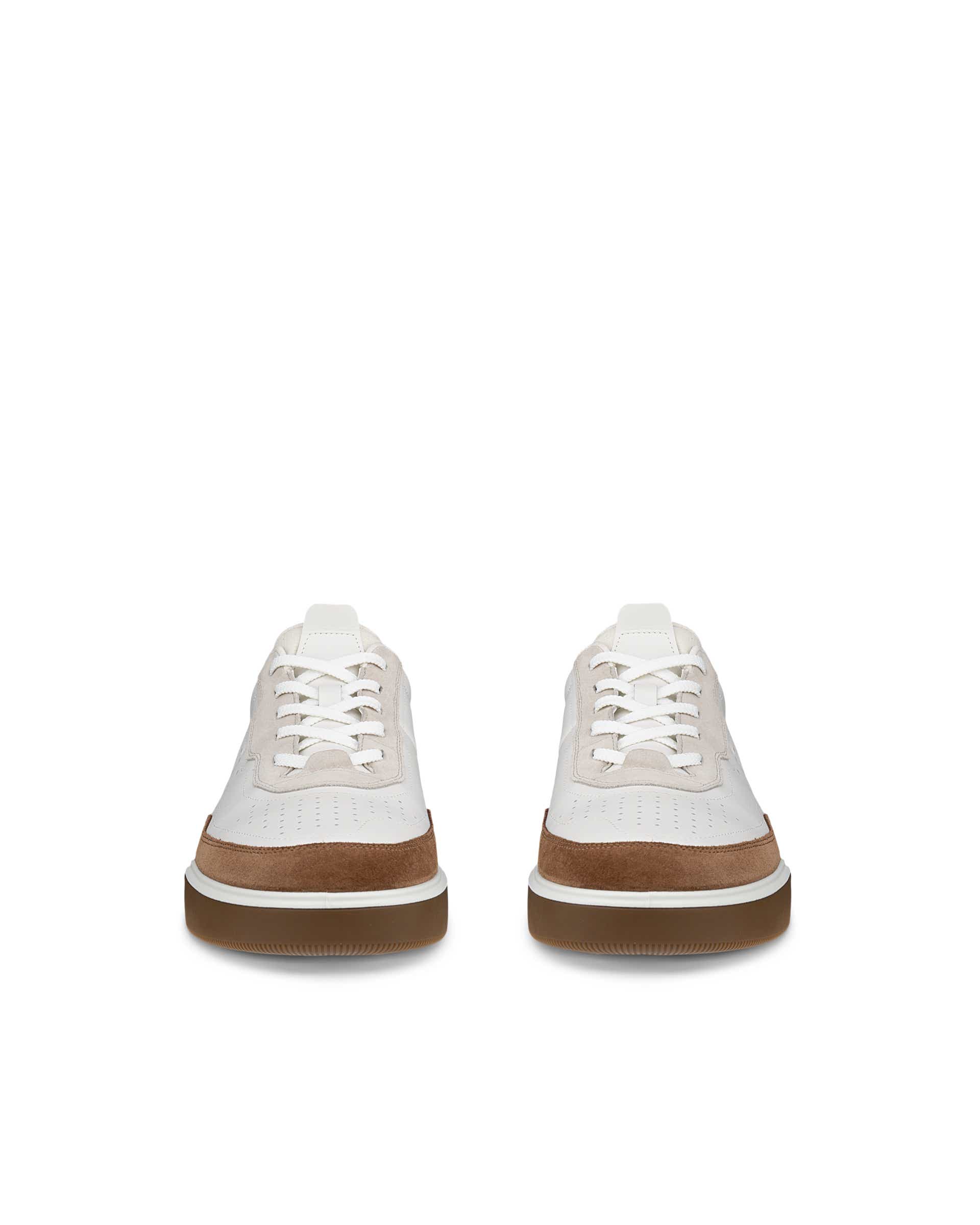 ECCO® STREET COURT heren leren sneaker - Bruin - Front pair