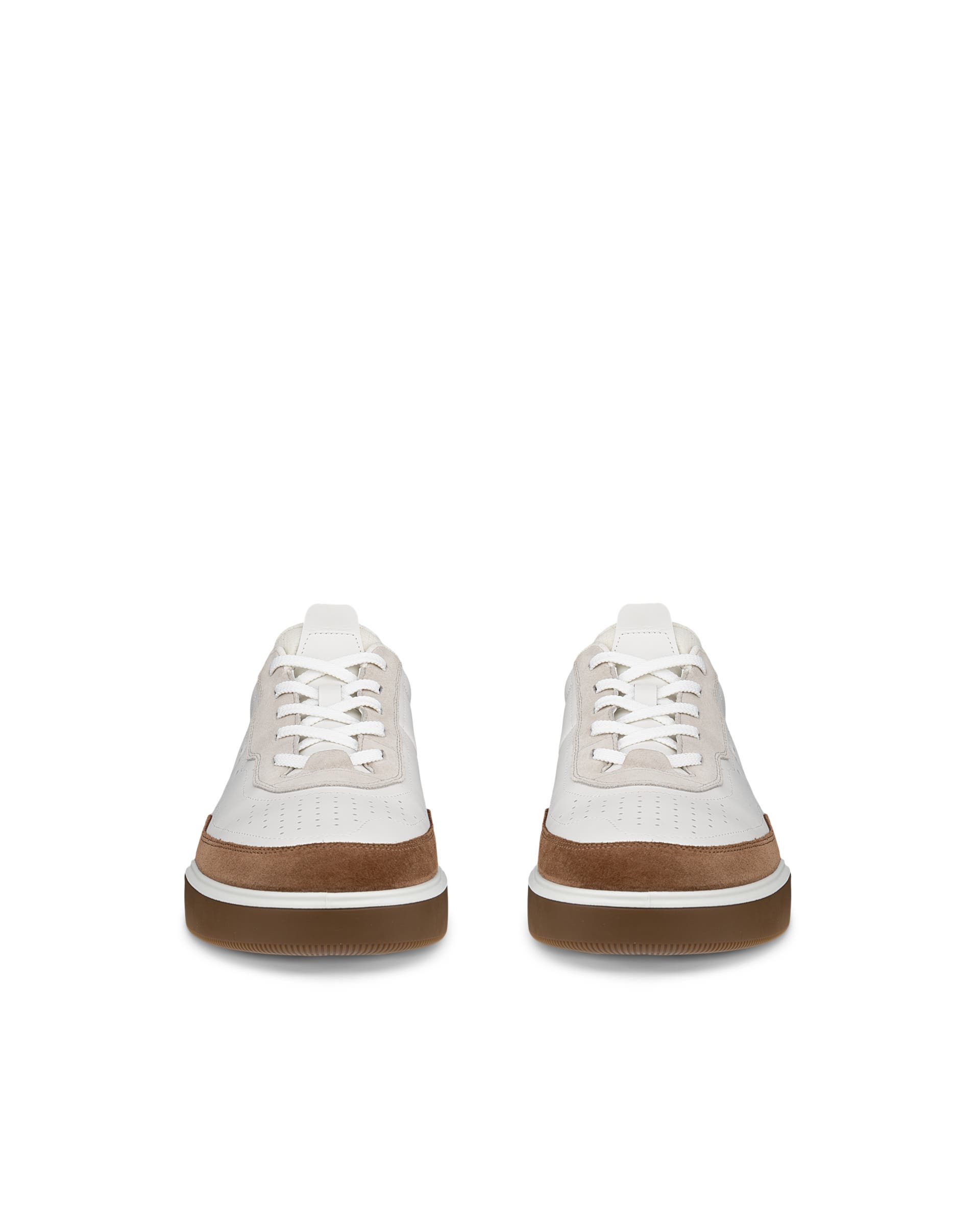 ECCO® STREET COURT Herren Ledersneaker - Braun - Front pair