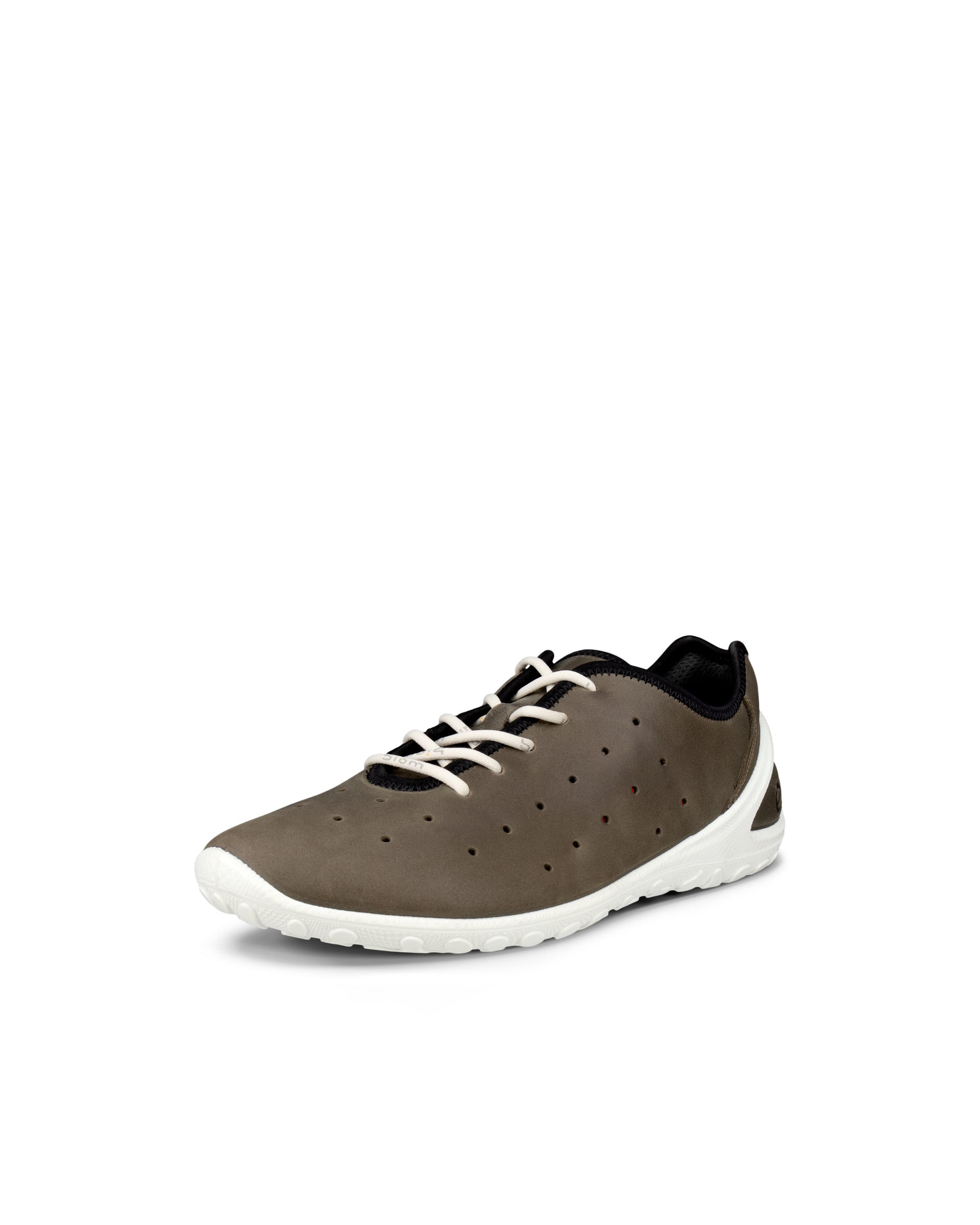 Męskie sznurowane buty z nubuku ECCO® BIOM EVERYDAY - Brązowy - Outside