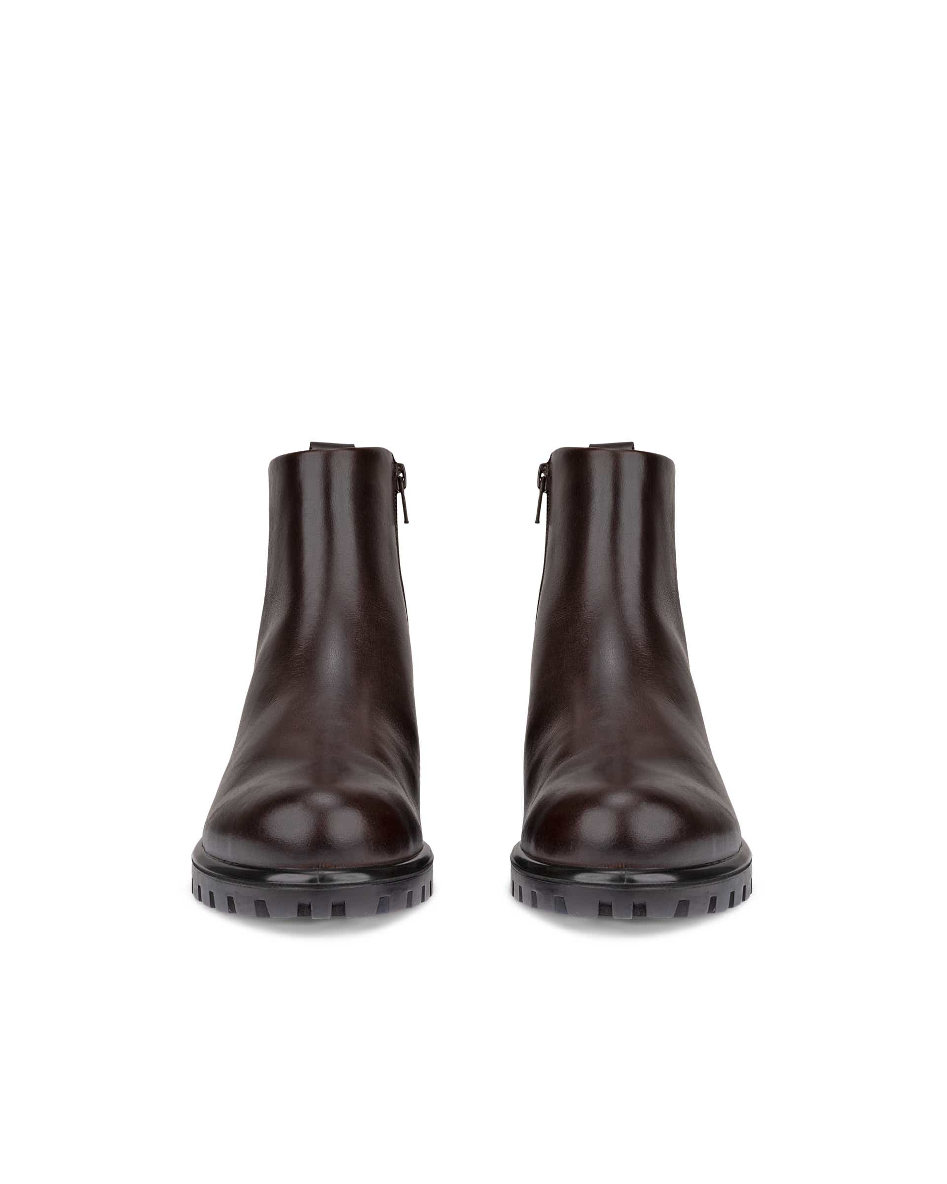 Women's ECCO® Modtray Leather Ankle Boot - Brown - Front pair