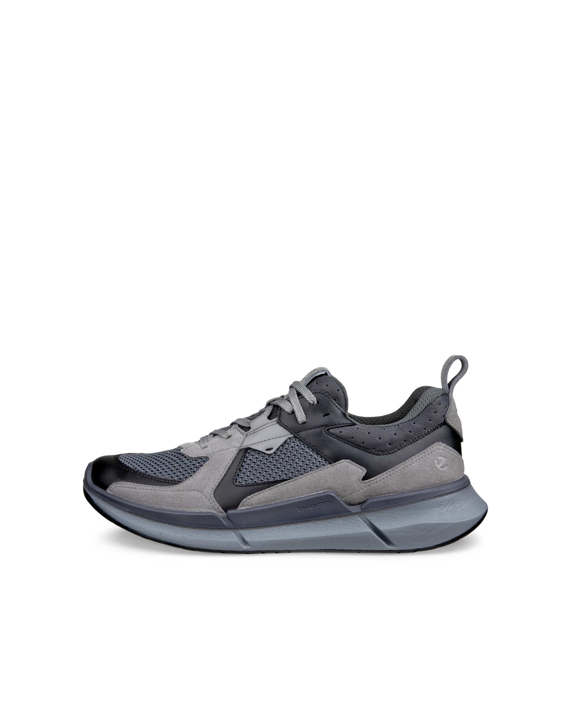 ECCO® BIOM 2.2 heren leren sneaker - Grijs - Outside