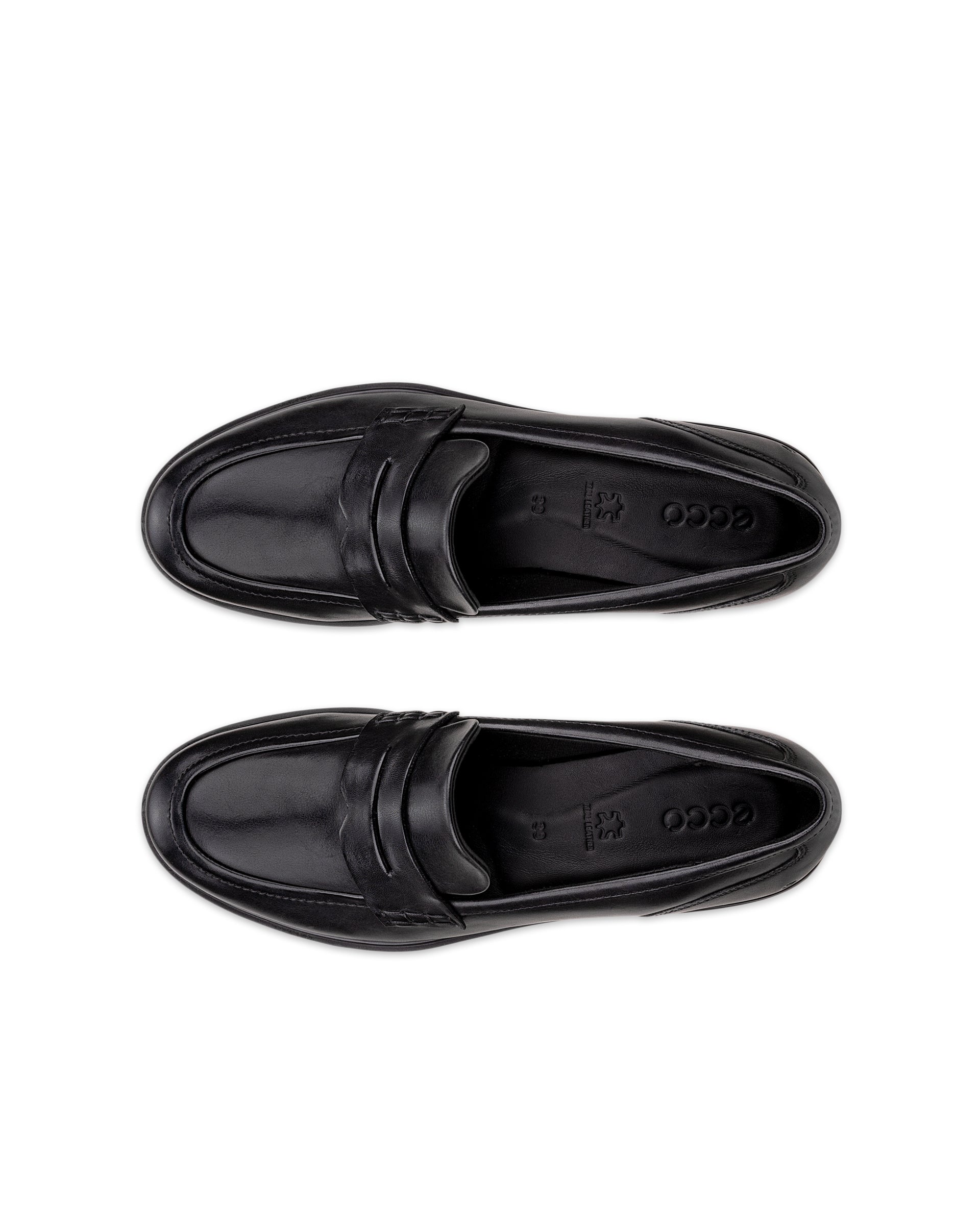 Ženski usnjeni mokasini ECCO® DRESS CLASSIC 15 - Črna - Top left pair