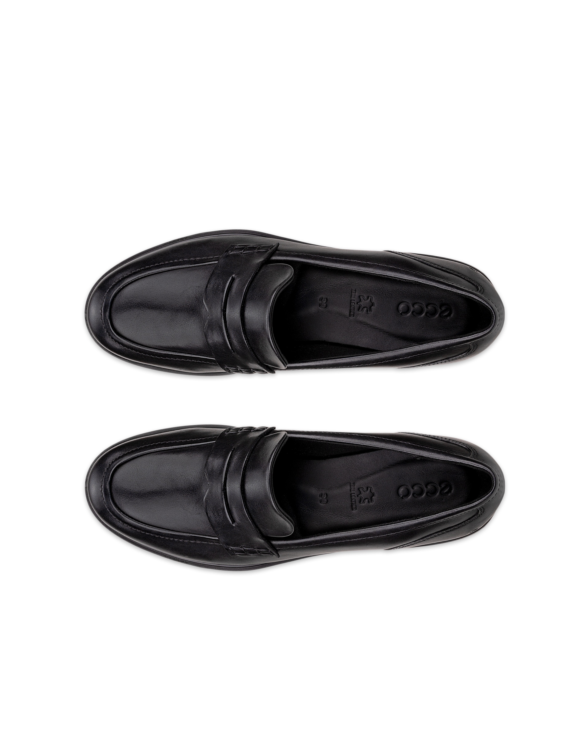 Dámské kožené mokasíny ECCO® DRESS CLASSIC 15 - Černá - Top left pair