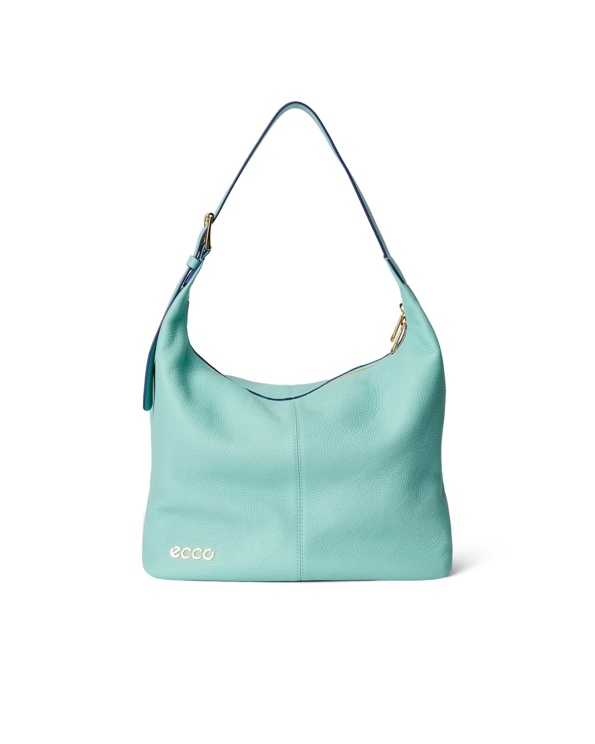 ECCO® Soft Medium Pebbled Leather Hobo Bag - Blue - Main