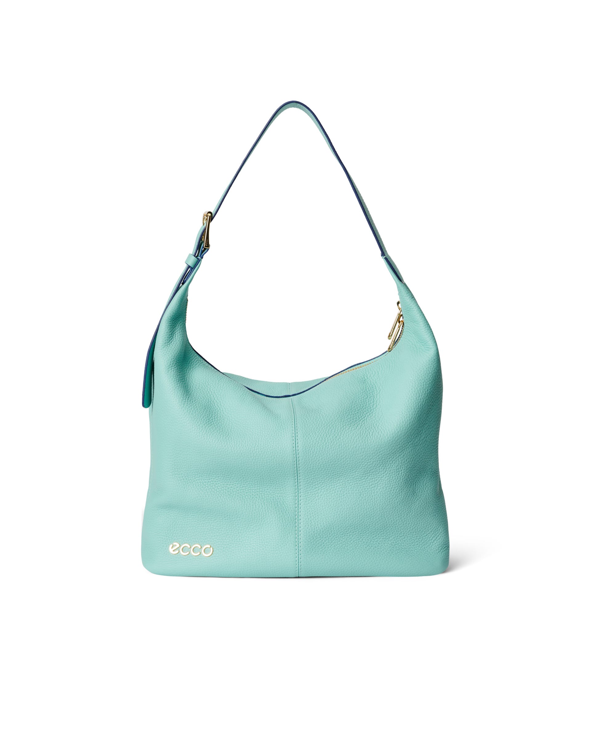 ECCO® Soft Medium Pebbled Leather Hobo Bag - Blue - Main