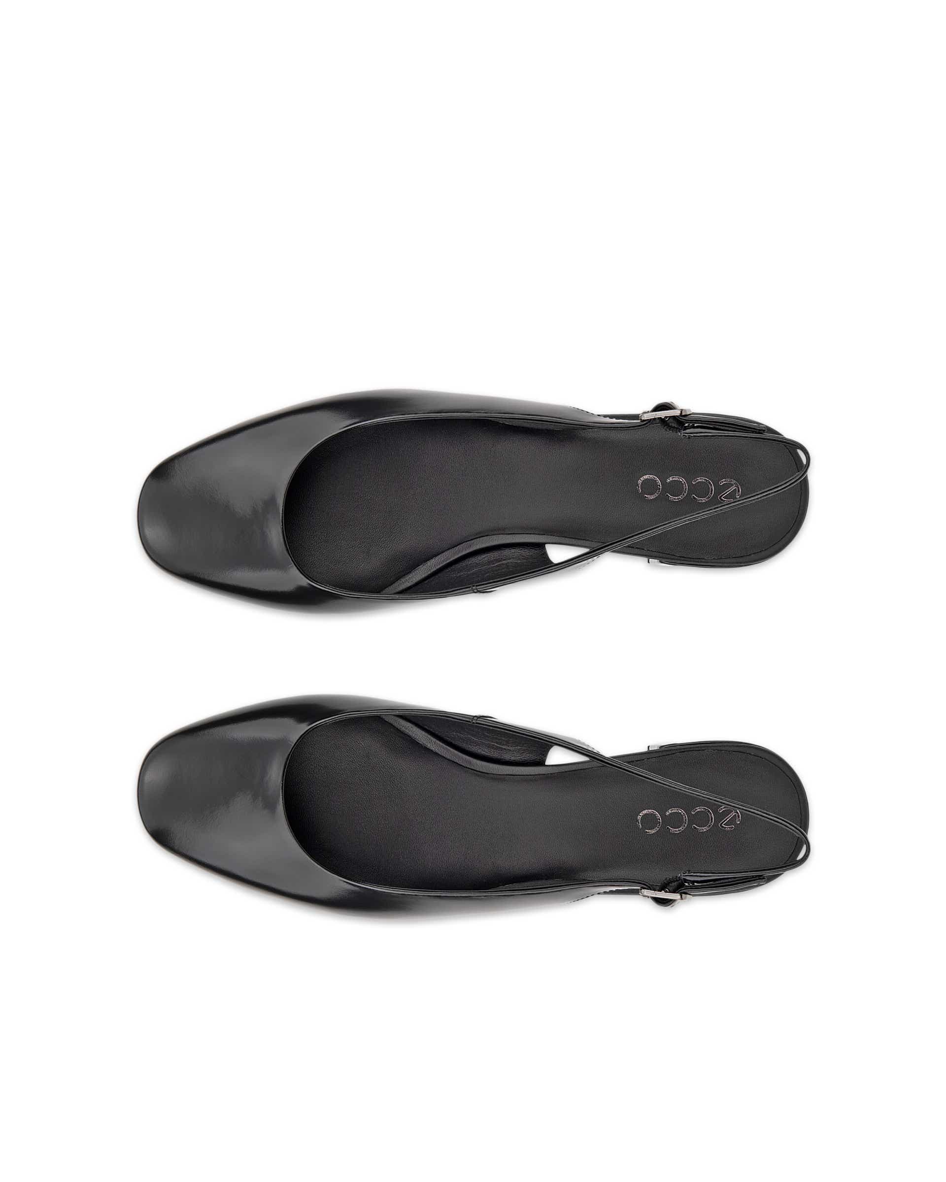 Dámské kožené lodičky na vysokém podpatku se zapínáním kolem kotníku ECCO® LIVA 35 - Černá - Top left pair