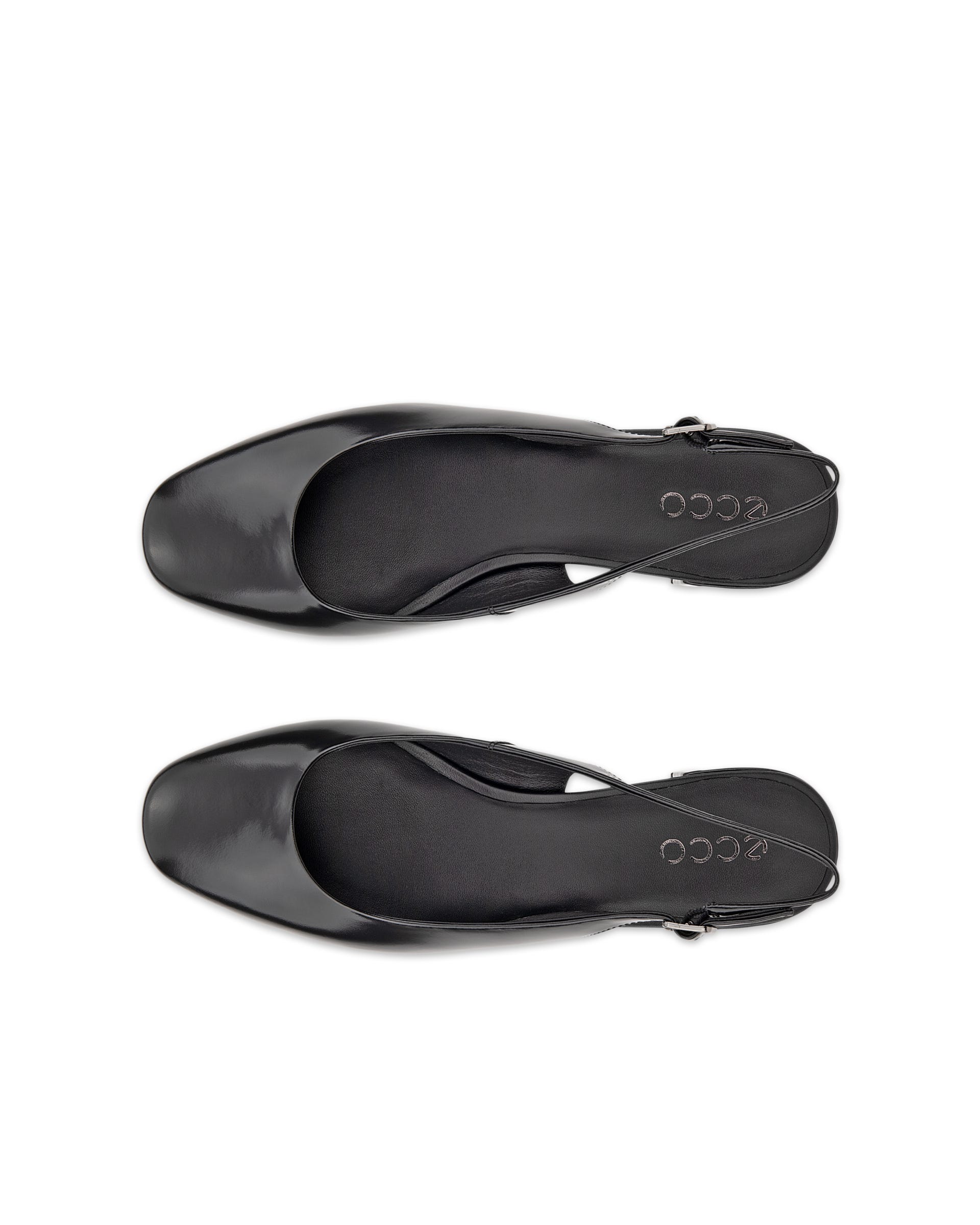 Dámské kožené lodičky na vysokém podpatku se zapínáním kolem kotníku ECCO® LIVA 35 - Černá - Top left pair